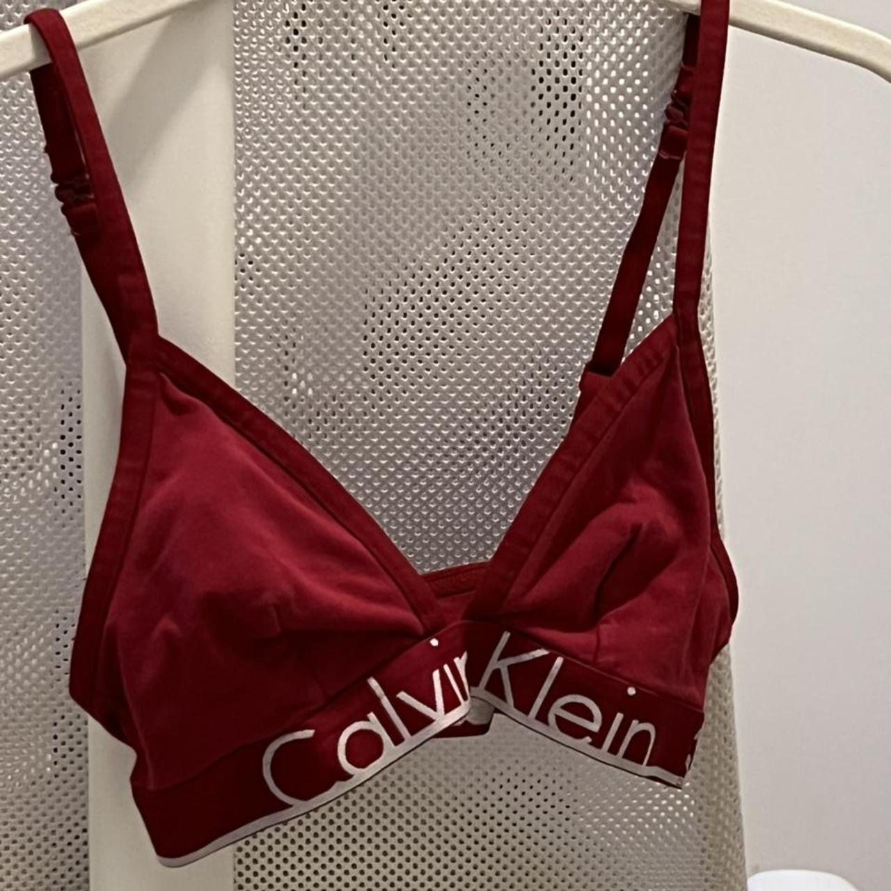 Calvin Klein maroon sports bra. Good condition. Depop