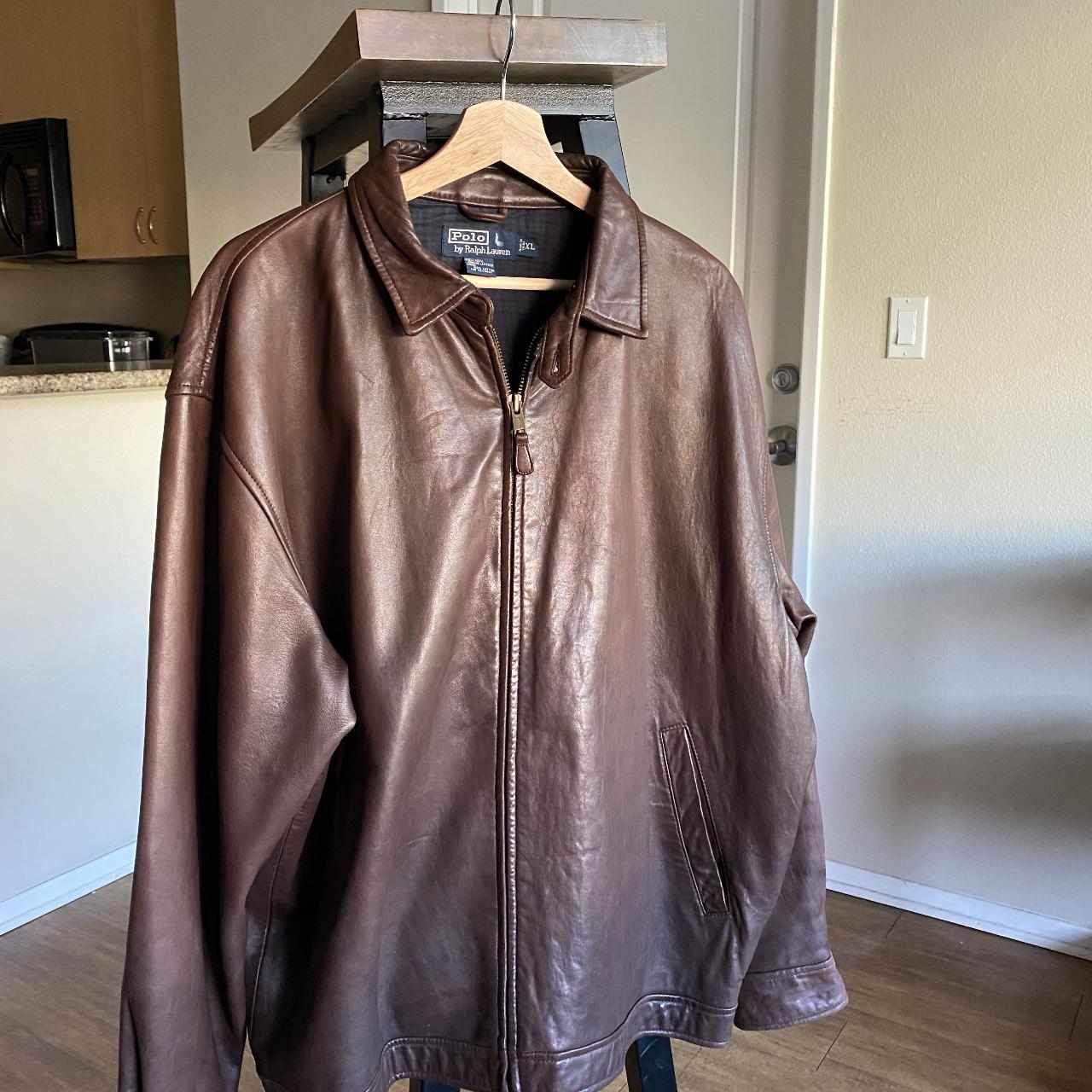 Polo lambskin outlet leather jacket