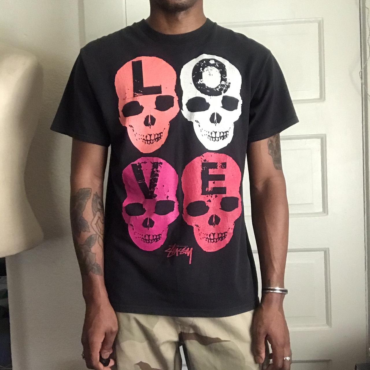 Stussy Love / Hate Vintage T-Shirt. Very loved and | Depop