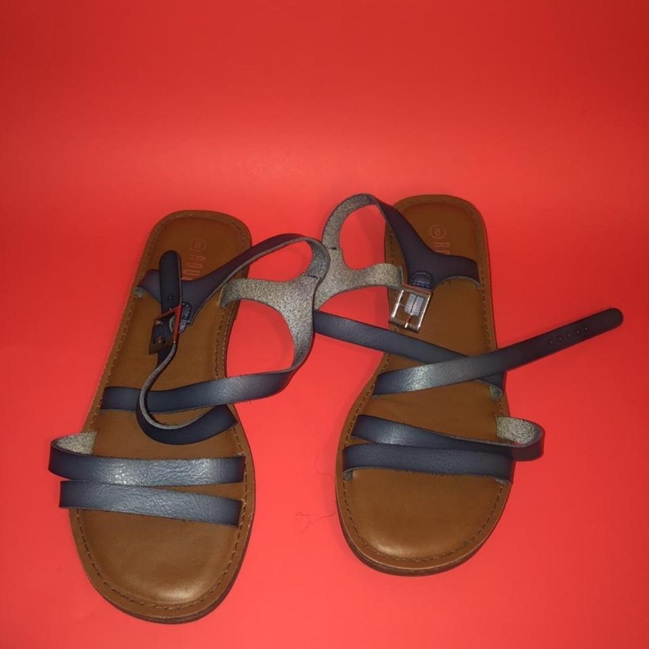 navy blue sandals size 8