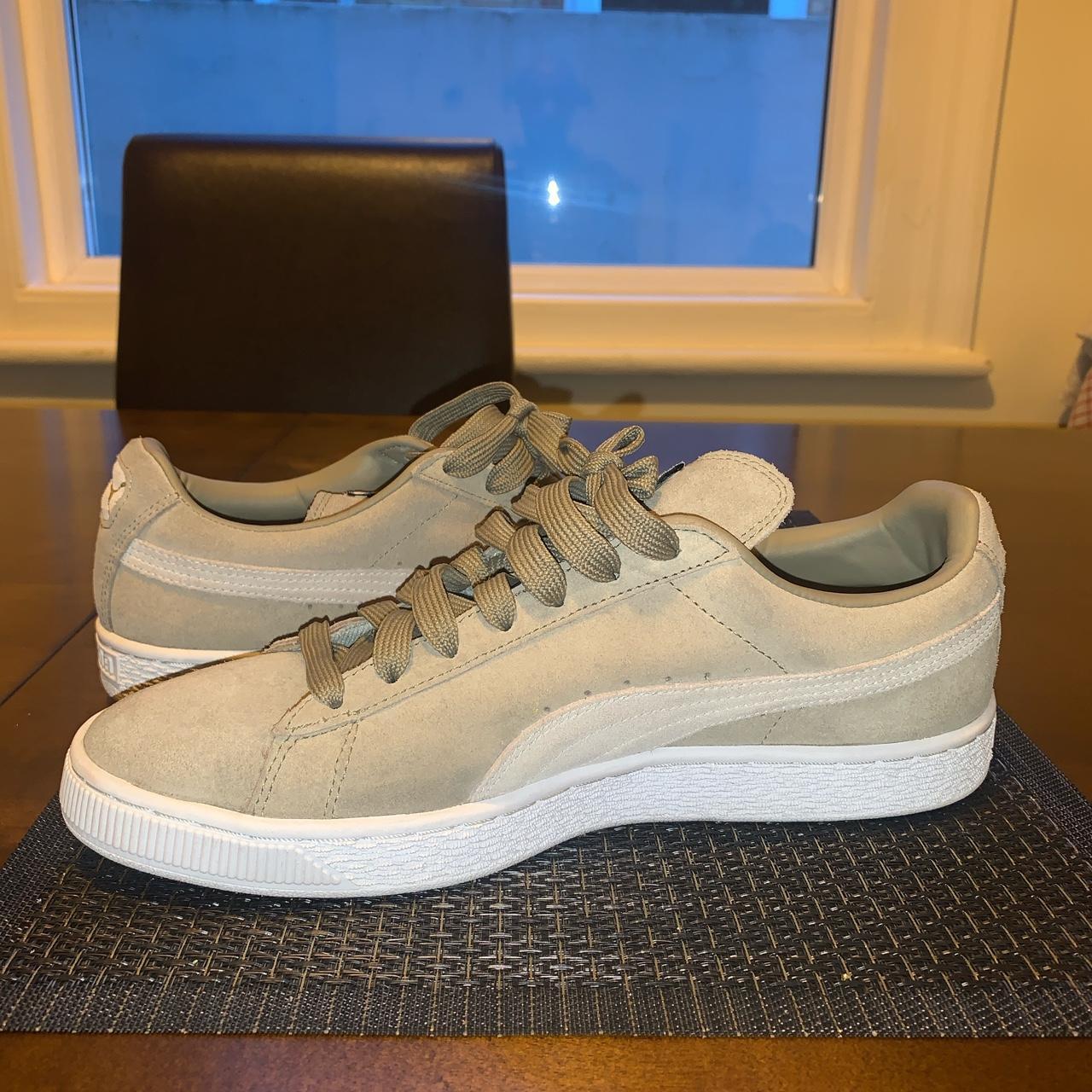 Puma Men's Cream and Tan Trainers | Depop