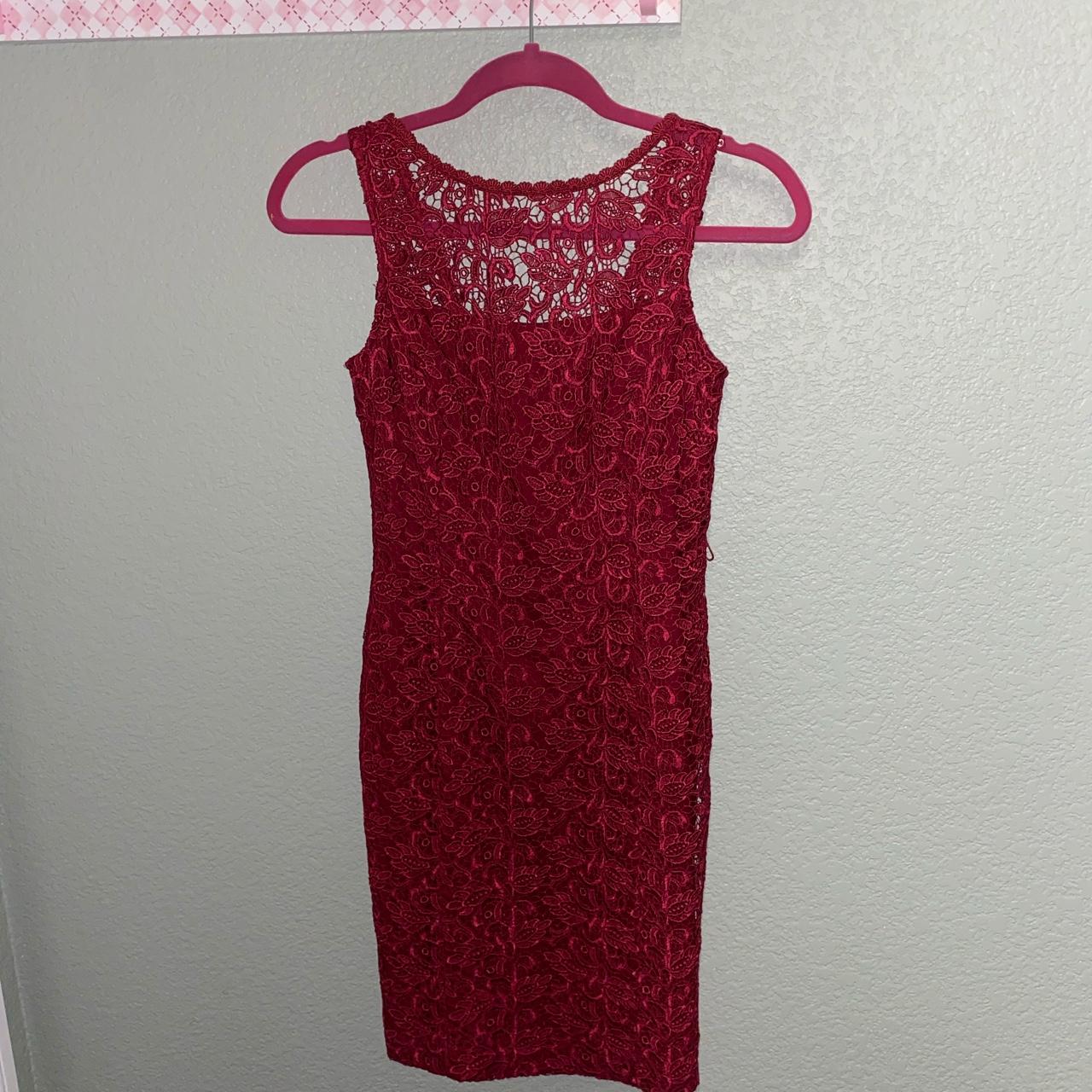 Lace red dress! Worn once! Retails for $160! Prices... - Depop