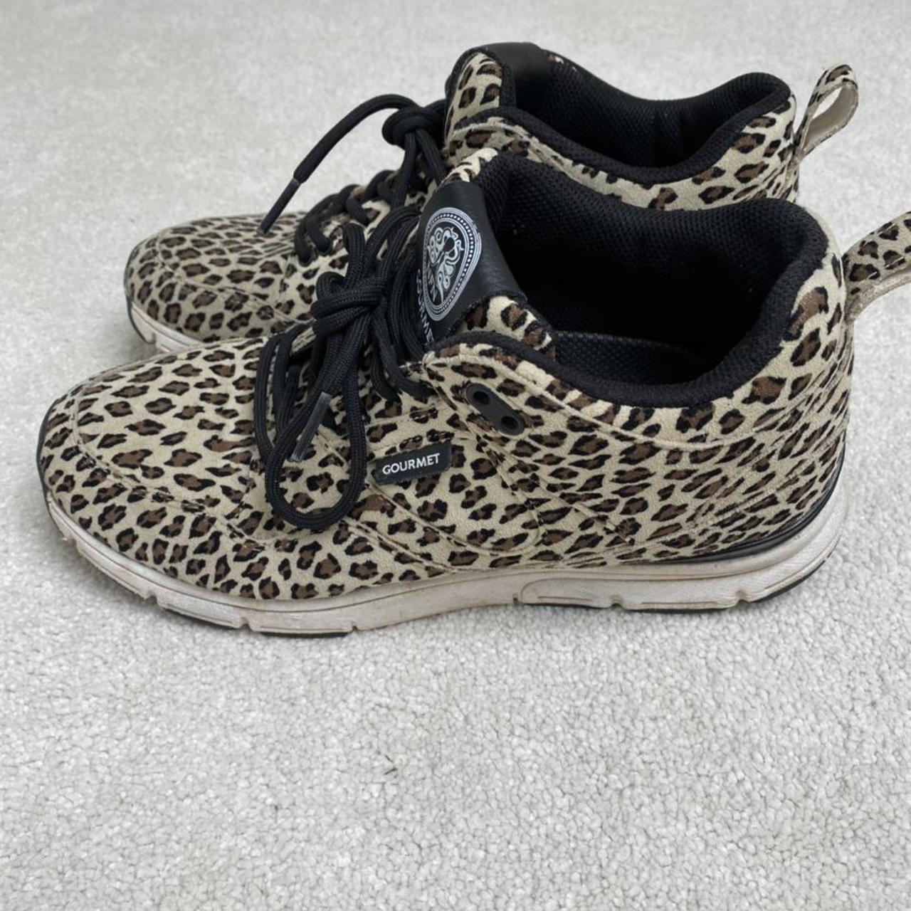 gourmet leopard print trainers