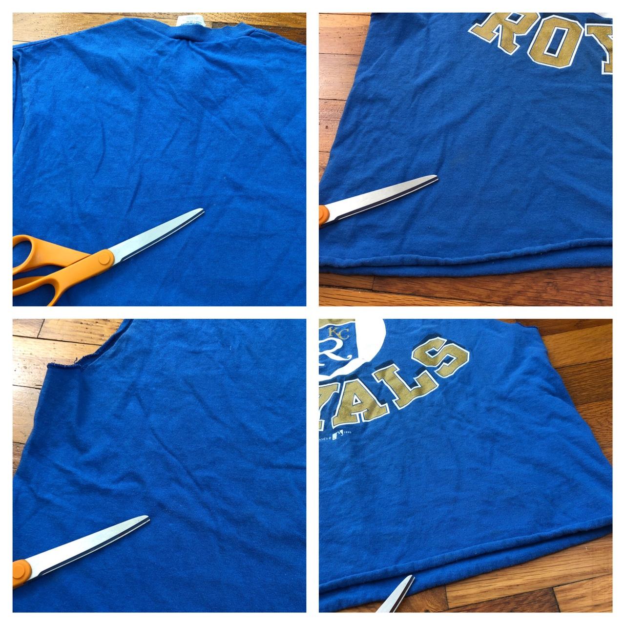 Large vintage 90s Kansas City Royals cut off tank - Depop