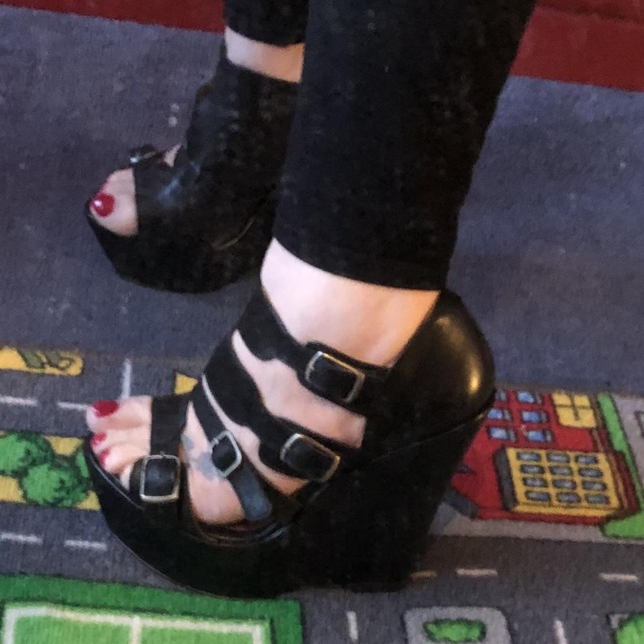 Office Size 6 Platform Wedges in Black I’m not... Depop