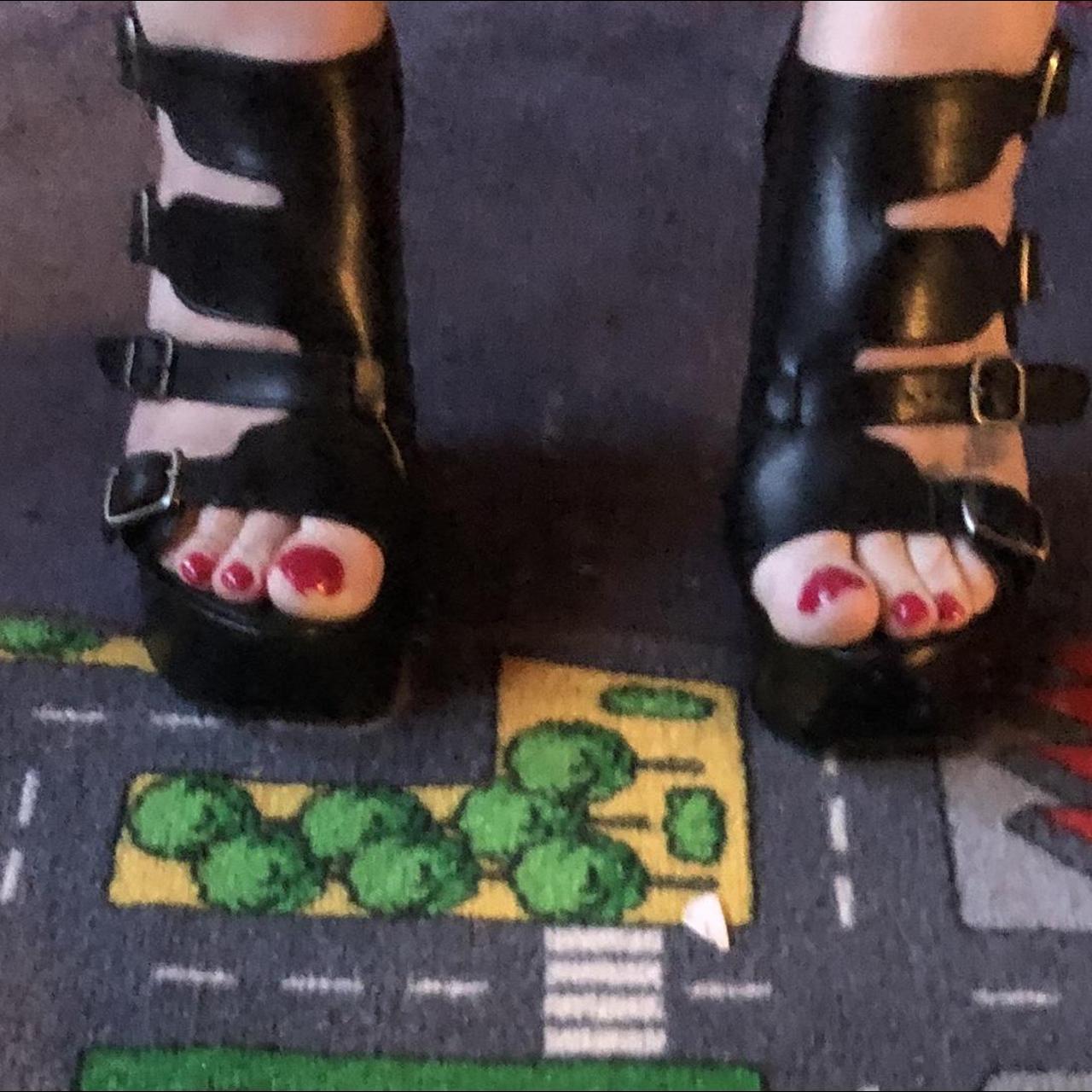 Office Size 6 Platform Wedges in Black I’m not... Depop