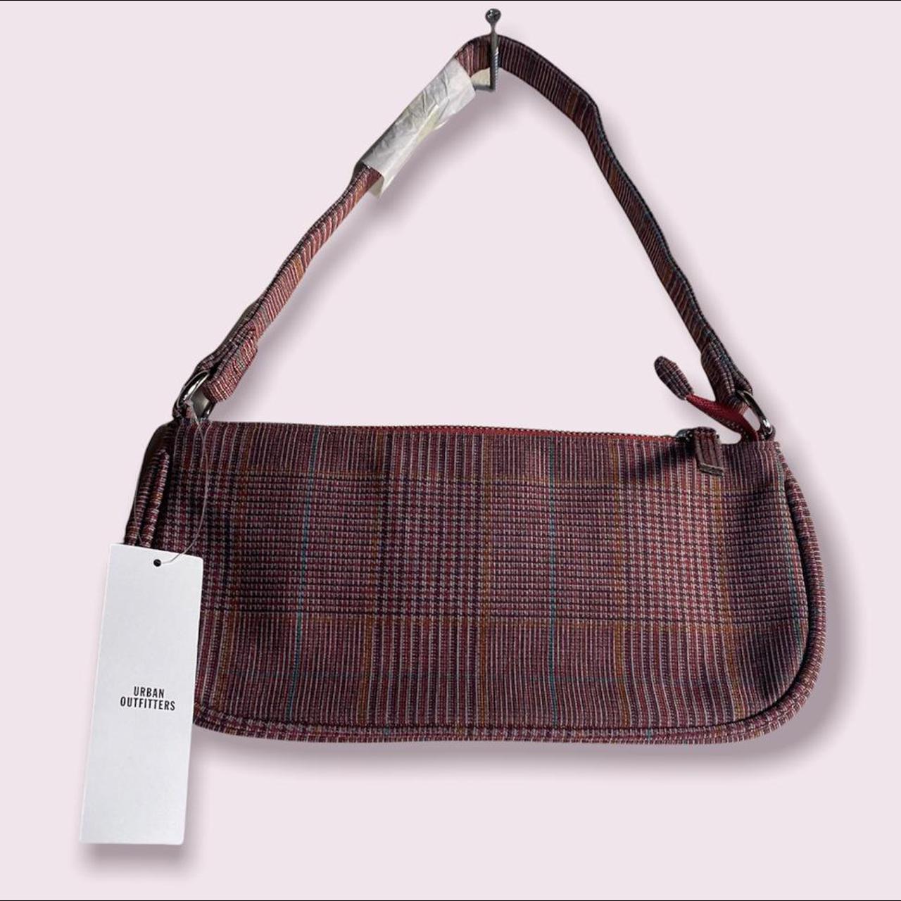 Plaid baguette bag hot sale