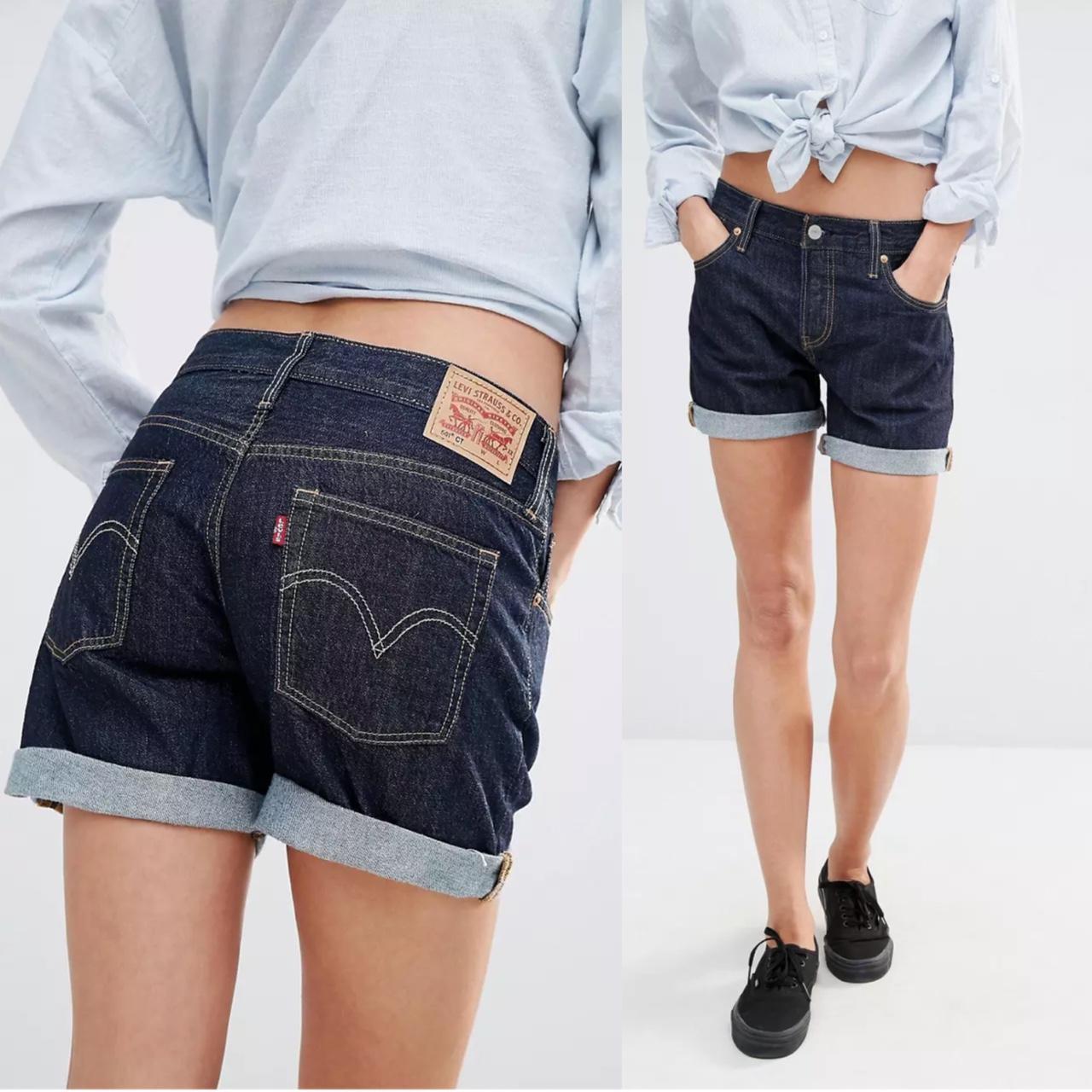 Levi boyfriend jean shorts best sale