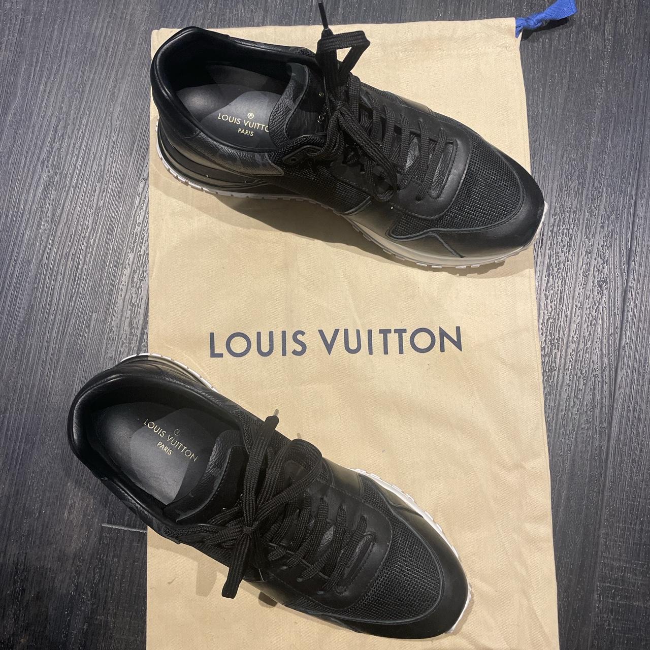 Men's Louis Vuitton denim shoes europe size 9 is - Depop
