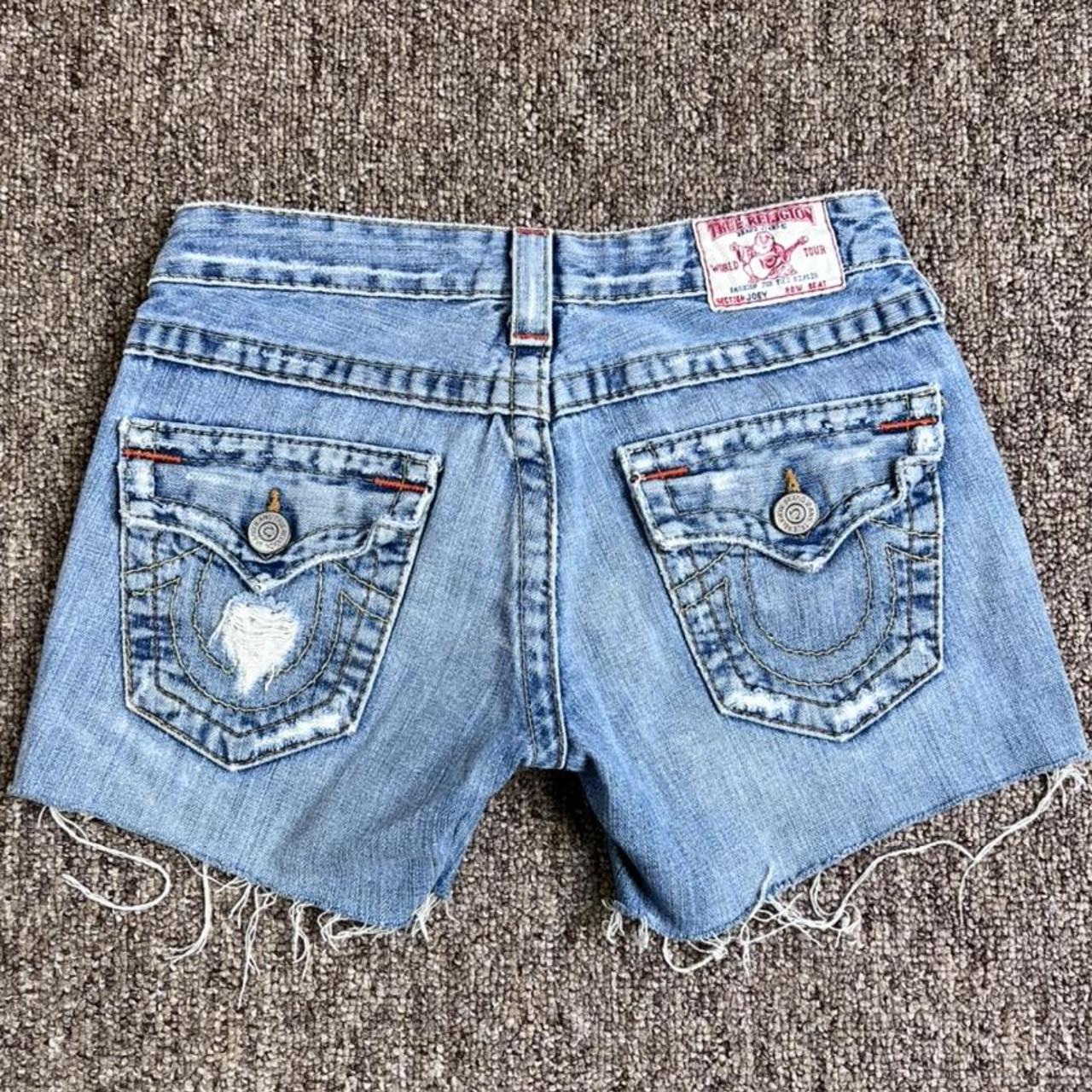 women's true religion denim shorts