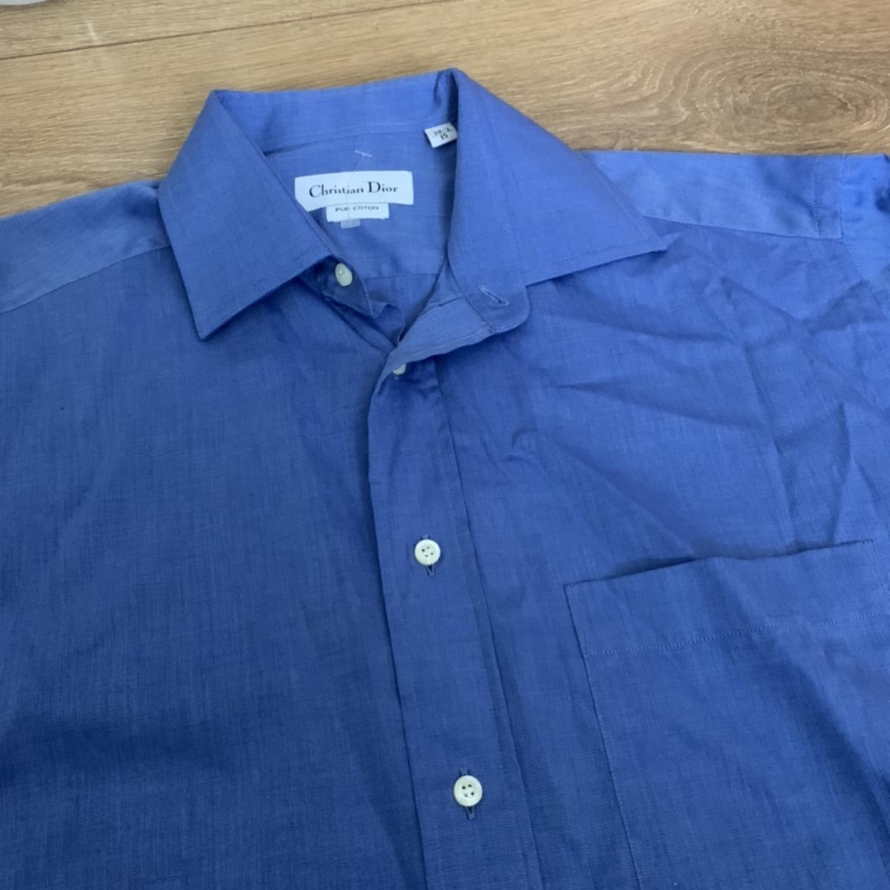 CHRISTIAN DIOR vintage long sleeve shirt in blue,... Depop