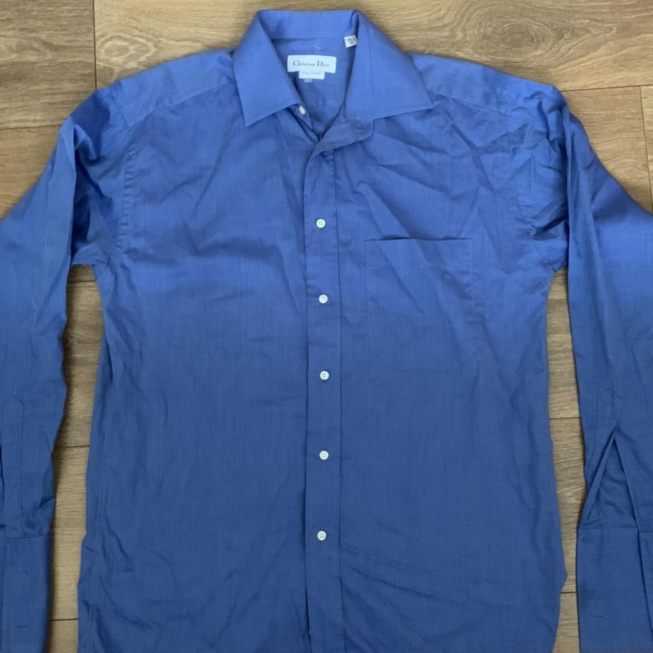 CHRISTIAN DIOR vintage long sleeve shirt in blue,... Depop
