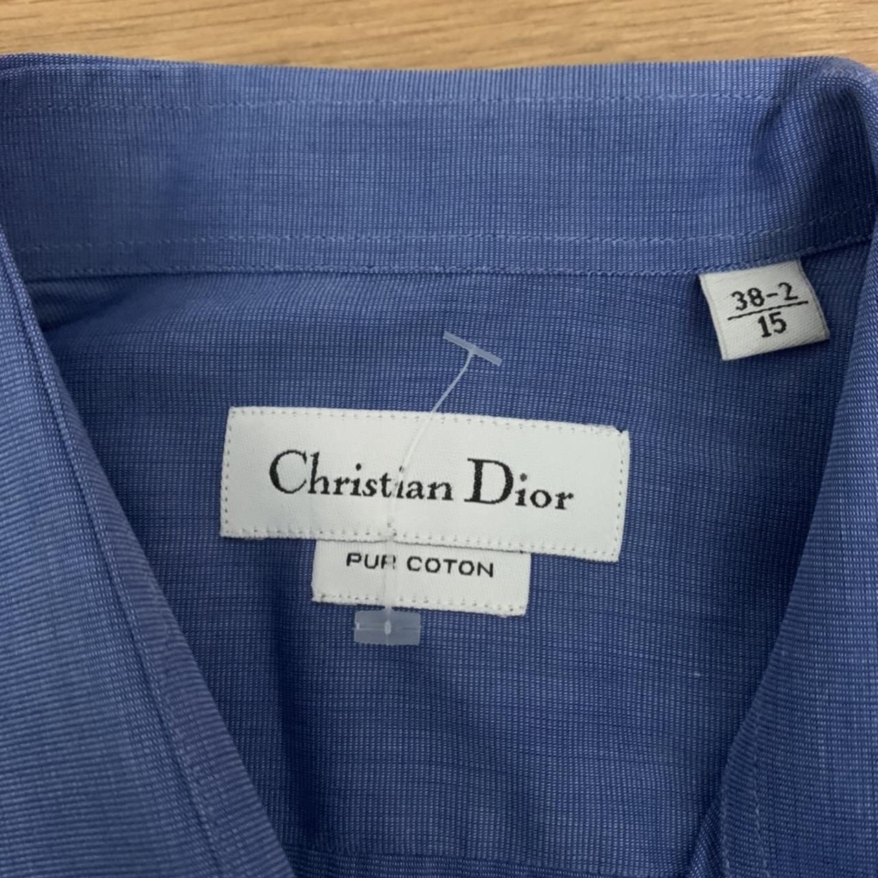 CHRISTIAN DIOR vintage long sleeve shirt in blue,... - Depop