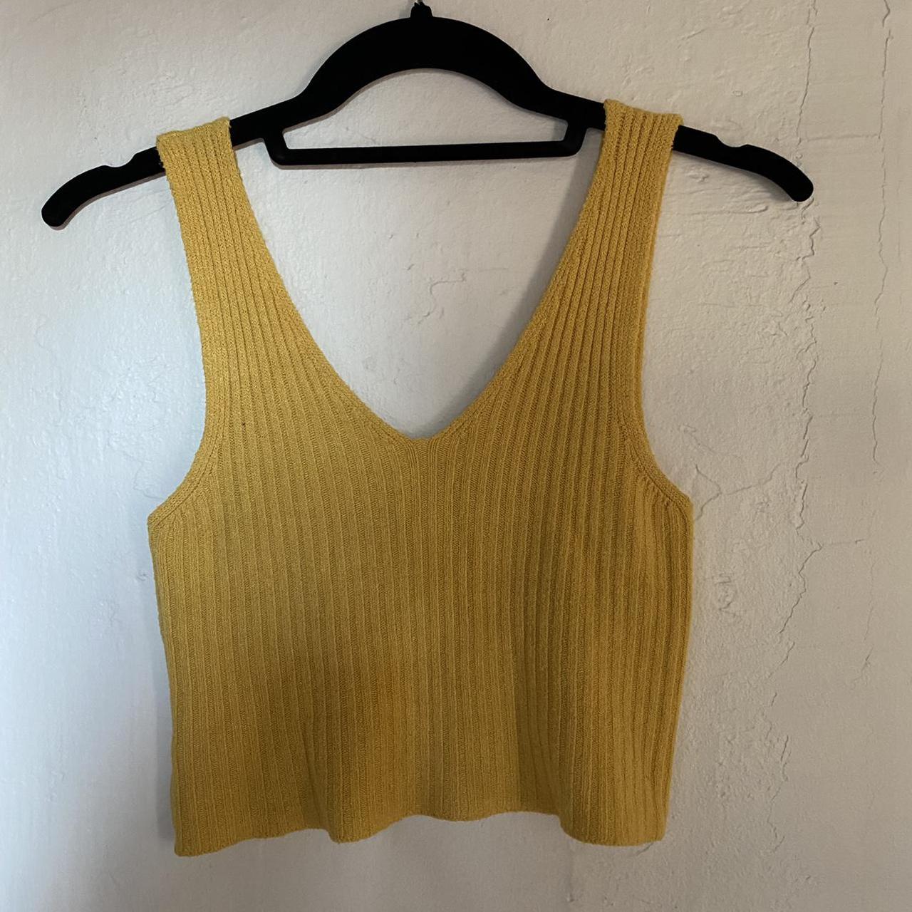 Brandy Melville Ribbed Yellow Top Super soft and - Depop