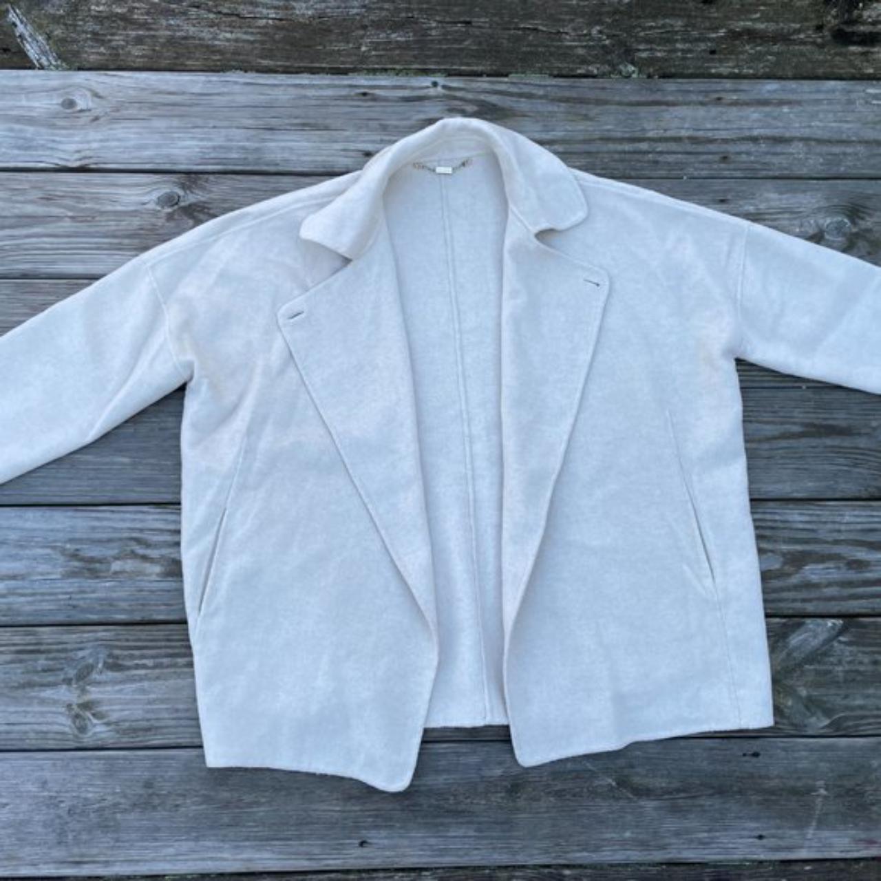 Zara cape sale jacket white