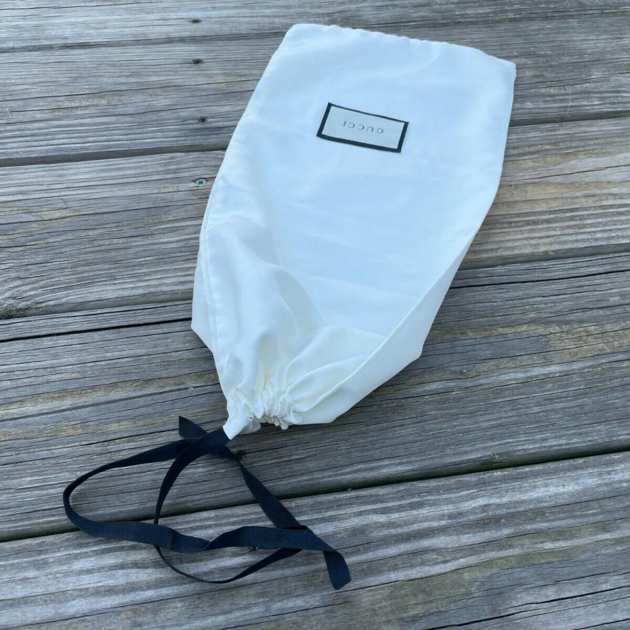 Gucci Dust Bag White Bag Black Draw String Dustbag Depop