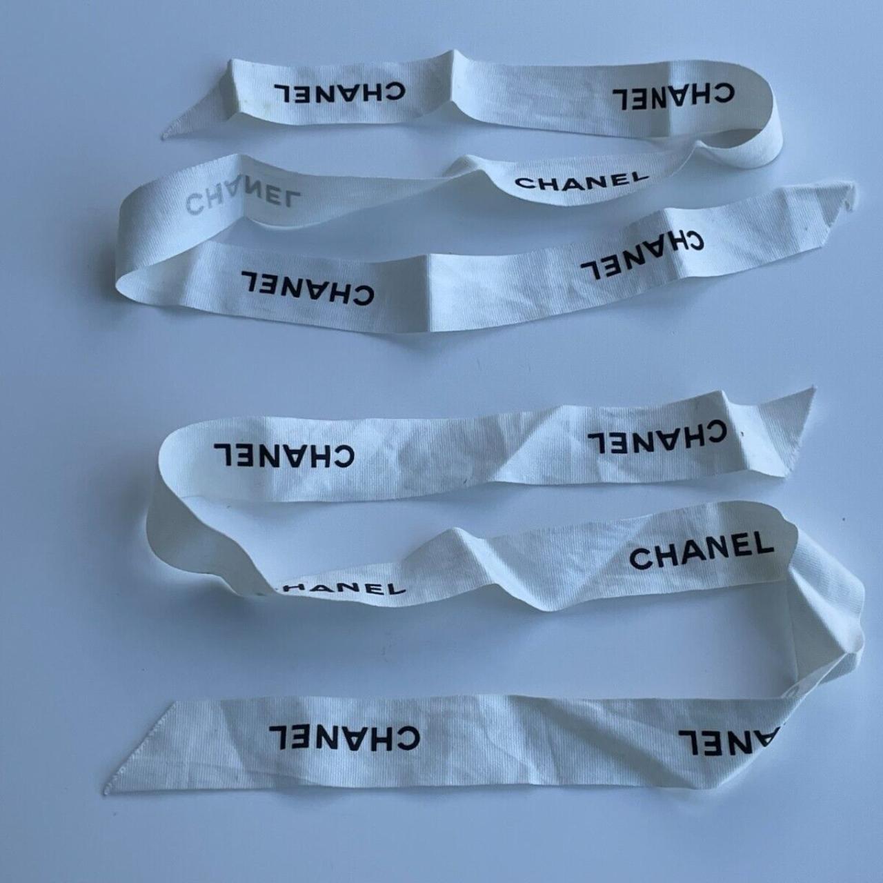 Authentic Chanel Ribbon Gift Wrap White Set of 2... Depop