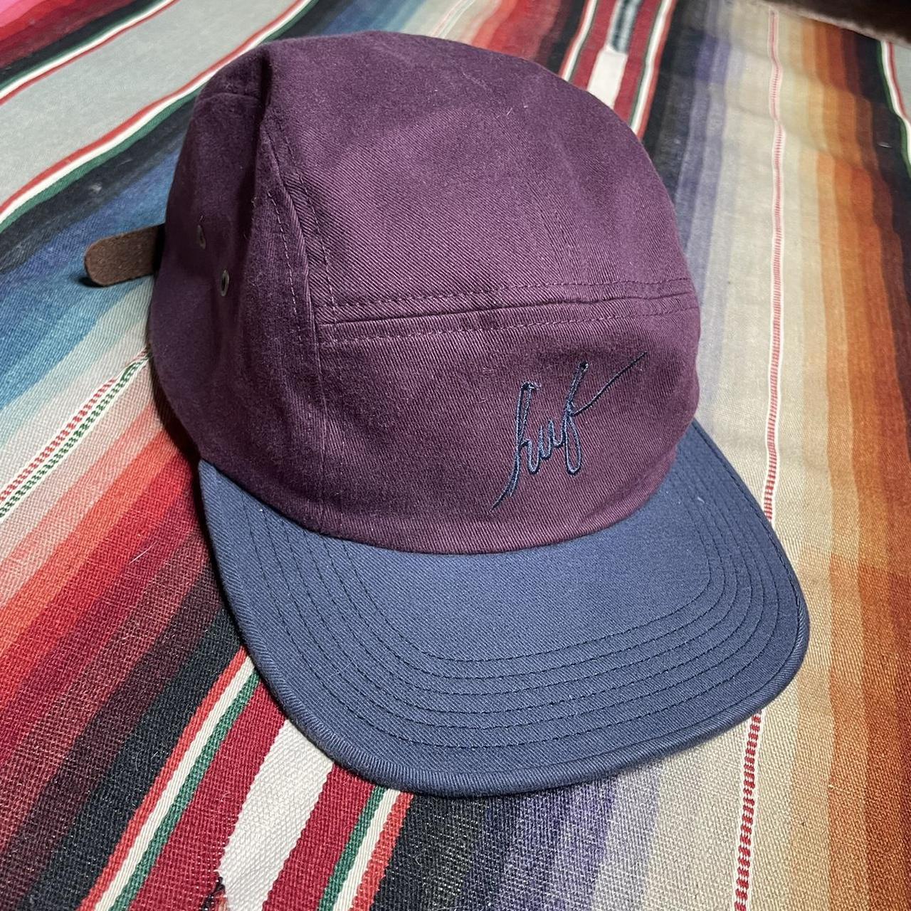 HUF Script Maroon 5 Panel Hat Zumiez skate skater. Depop