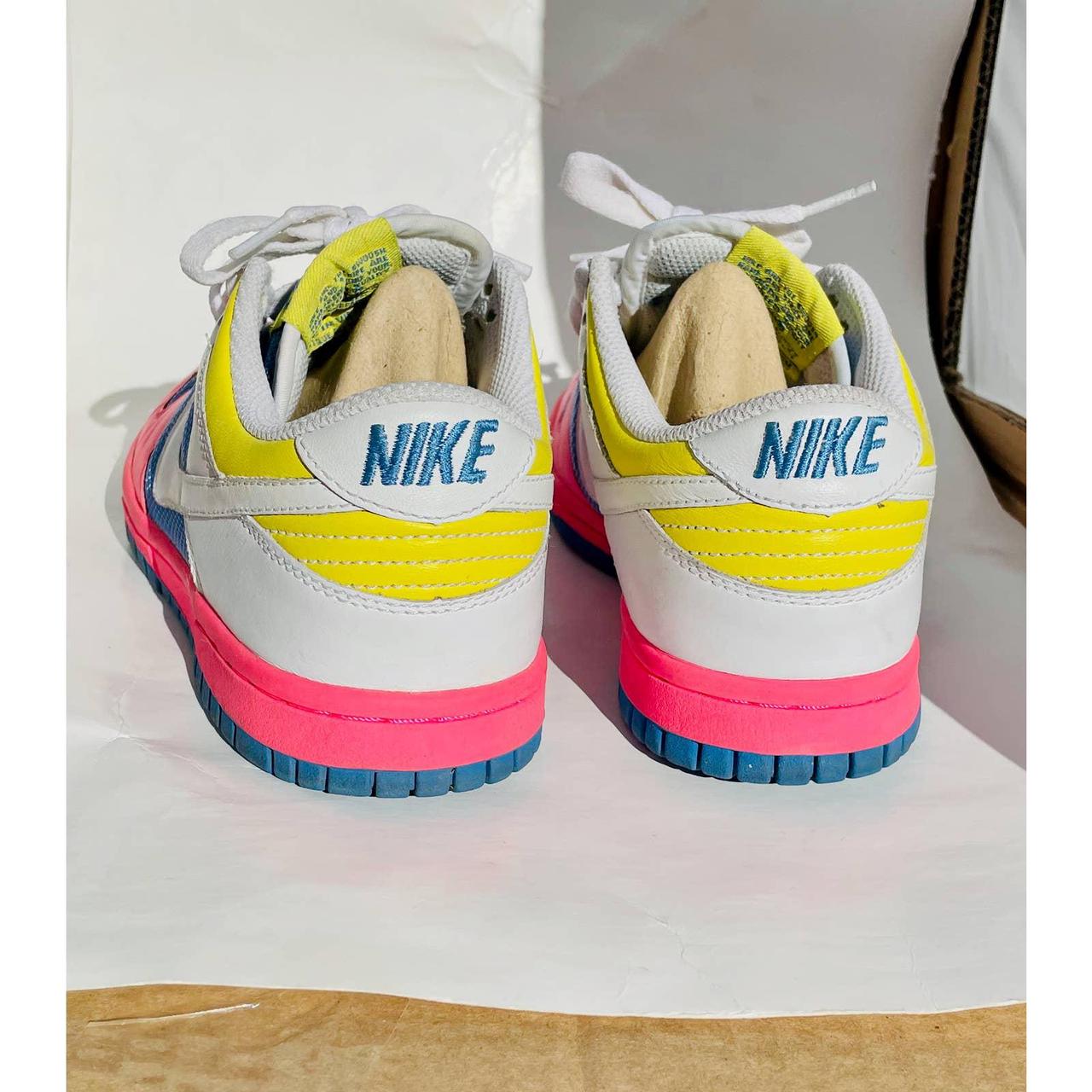 Nike Pastel Pink and Berry Blue sb dunk low with... Depop