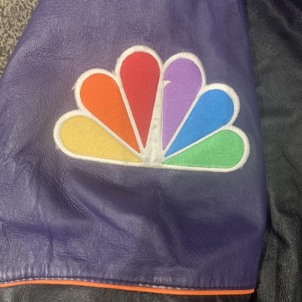 Vintage NBC sports pro player leather jacket 🌈 - | Depop