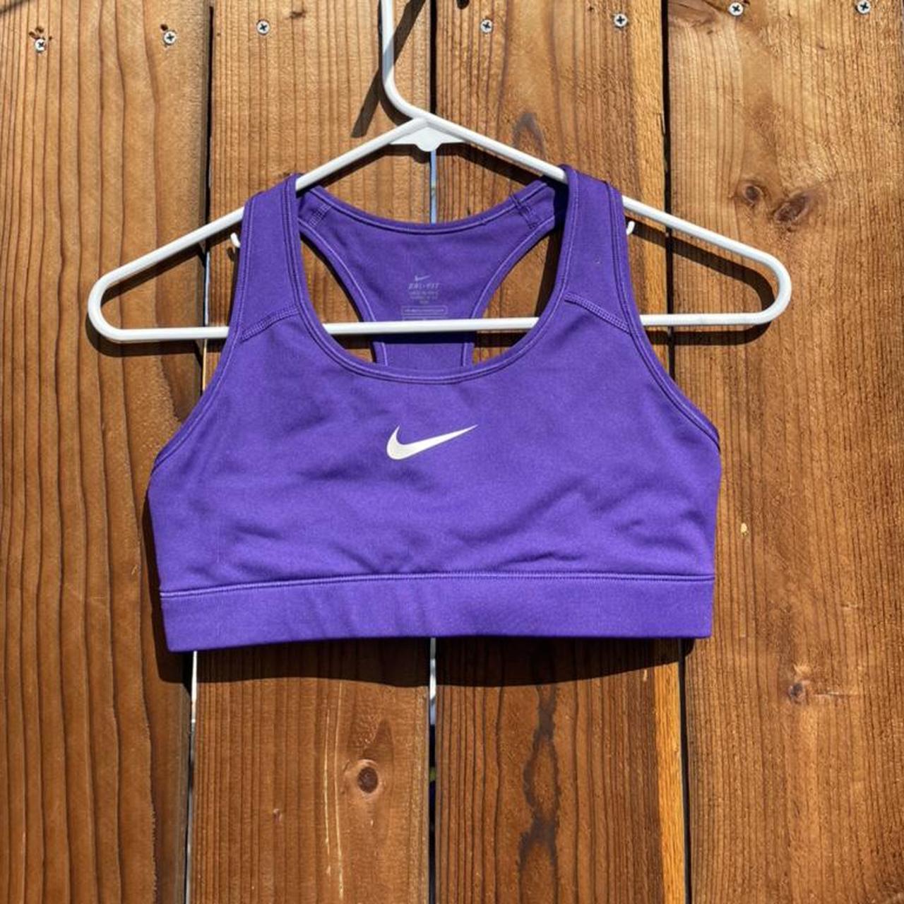 purple nike sports bra