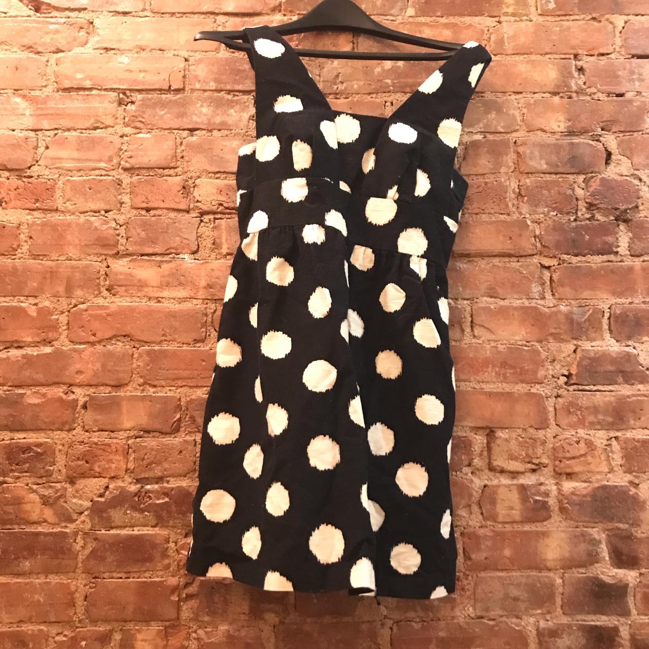 Loft petite cocktail party dress polka dot black and... Depop
