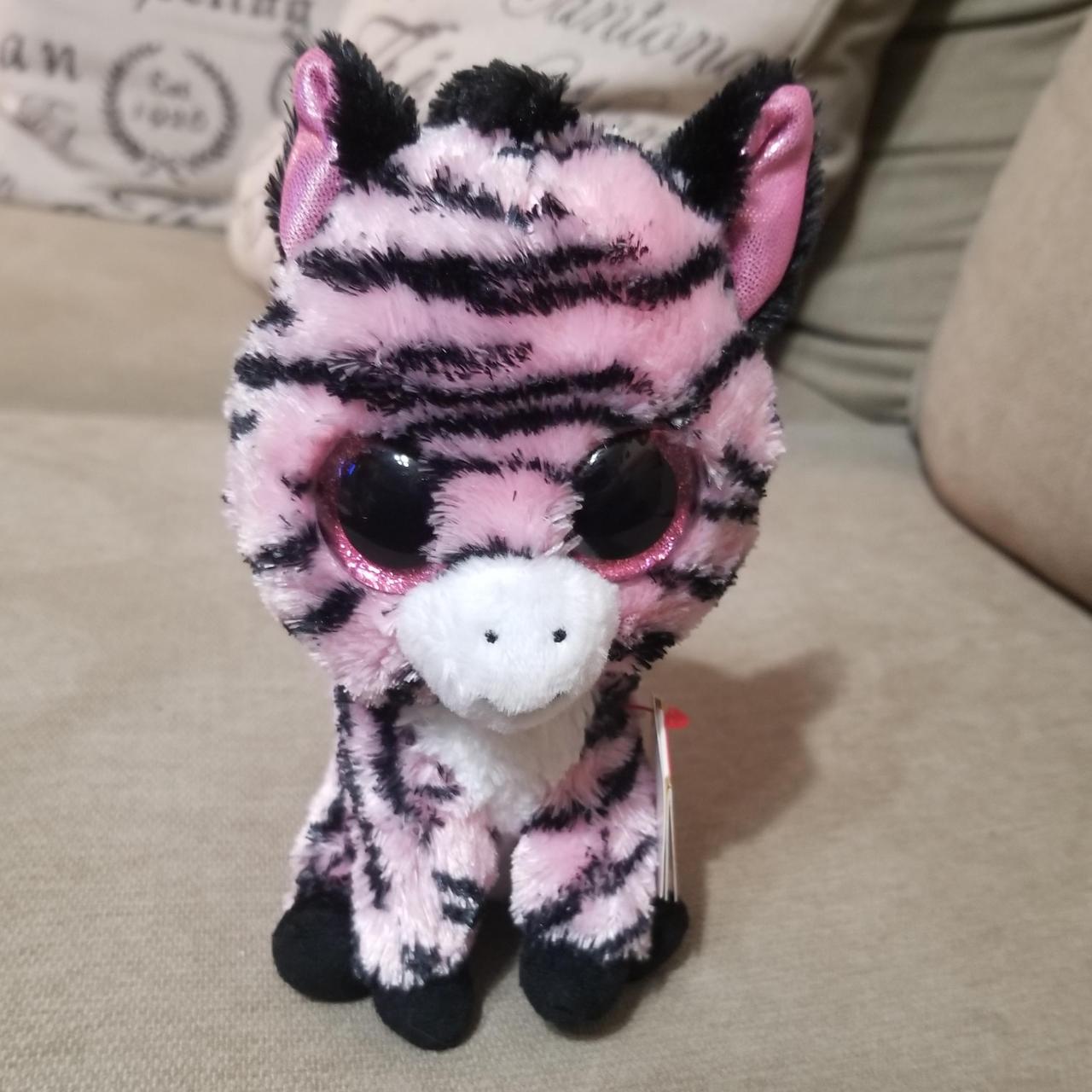 Ty Beanie Boo Stripes Zebra Zoo Plush Stuffed Animal - Depop