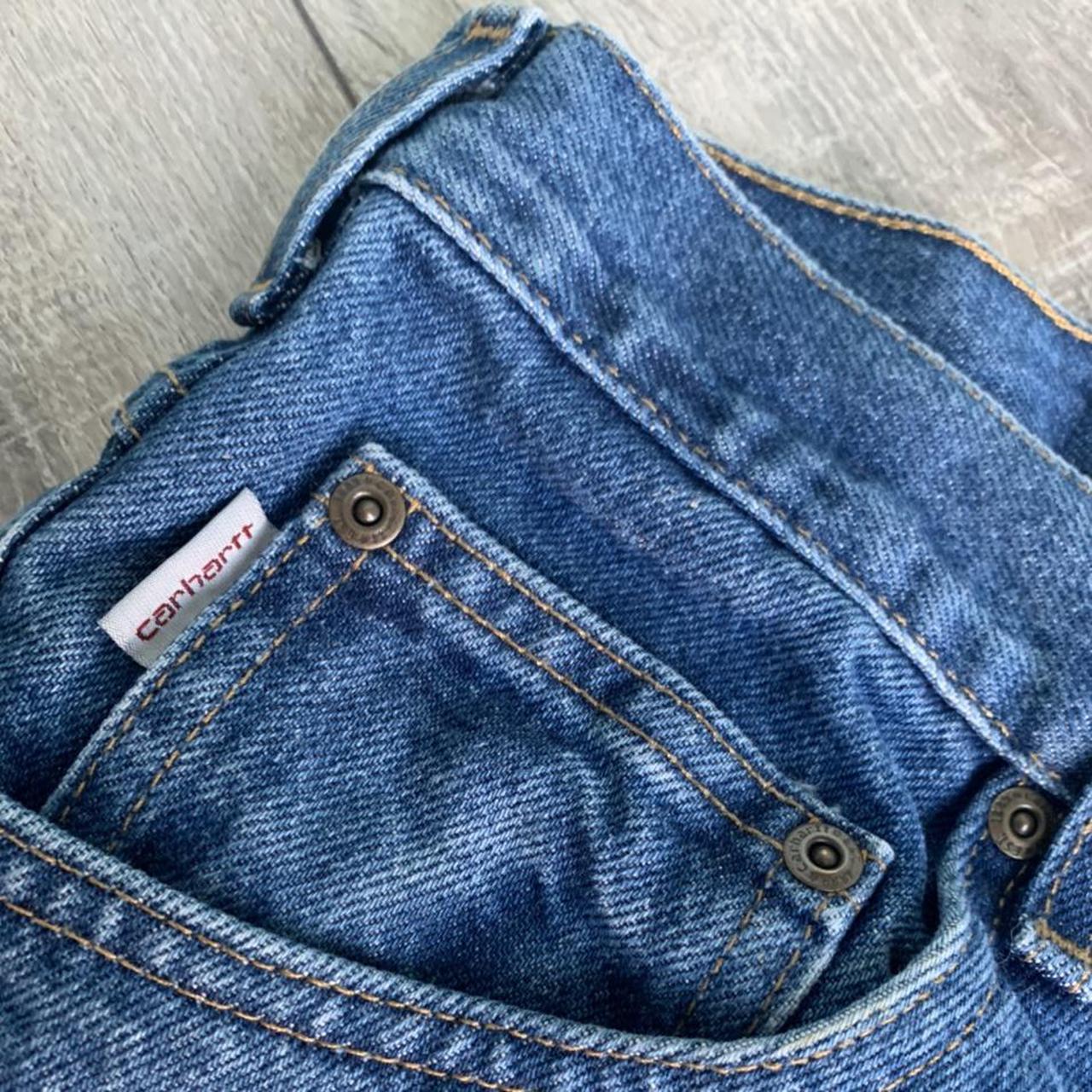 Carhartt Men's Blue and Navy Jeans (4)