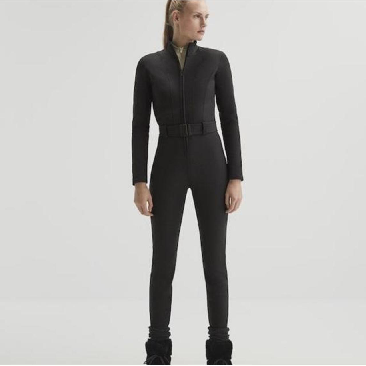 Ski Jumpsuit Oysho Mono Fitness Oysho OYSHO Black Quilted Ski