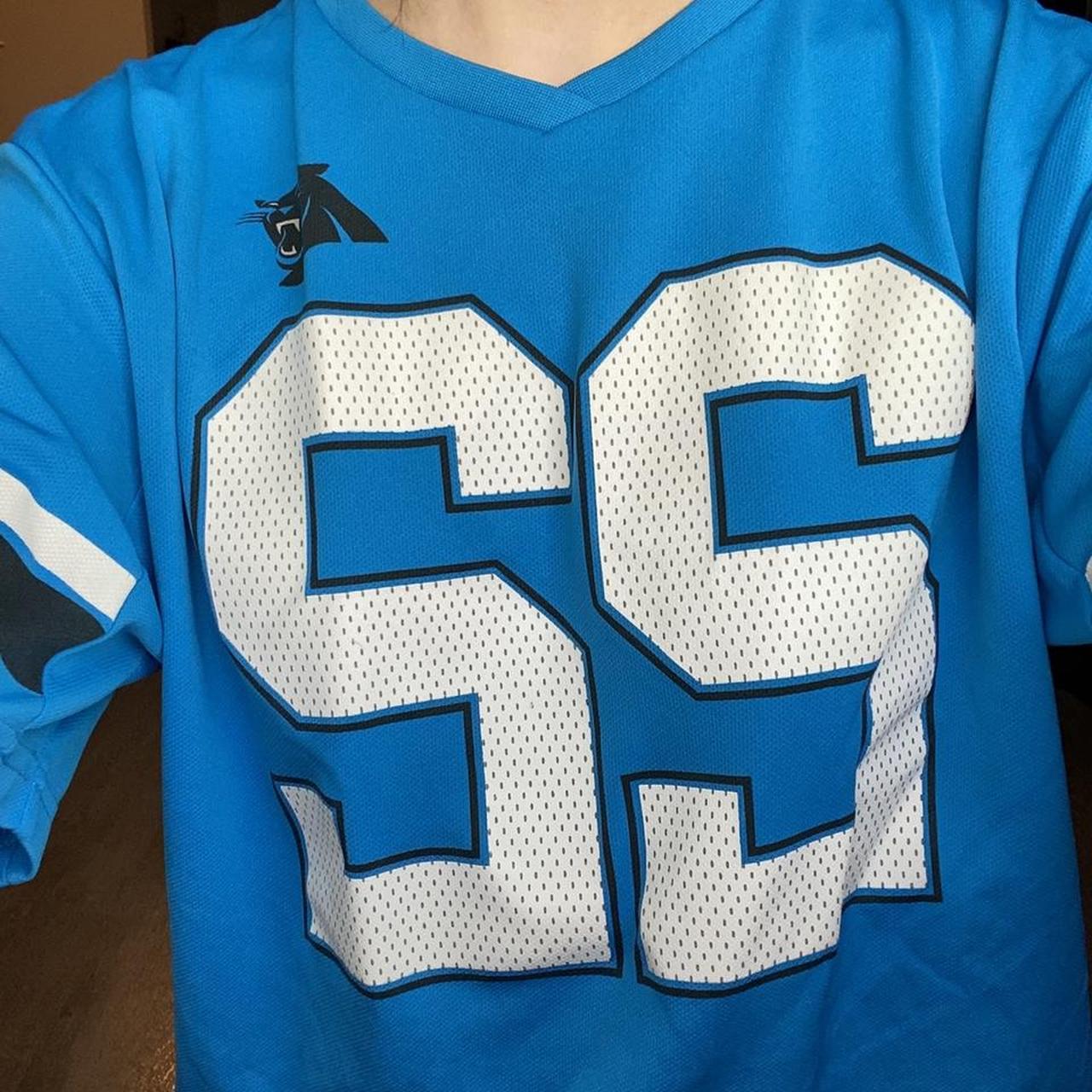 official nfl apparel carolina panthers jersey/shirt, - Depop