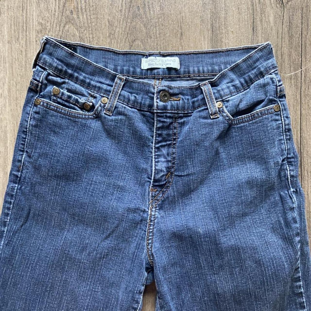 levi strauss perfectly slimming boot cut 512 jeans.... - Depop