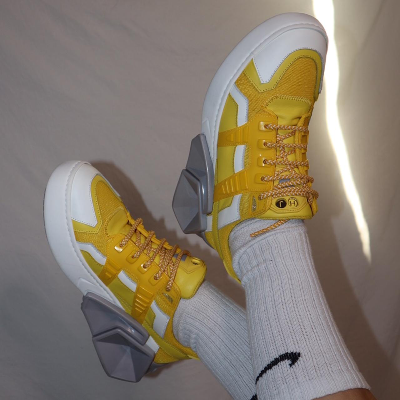 Hide&Jack Men's Yellow and White Trainers