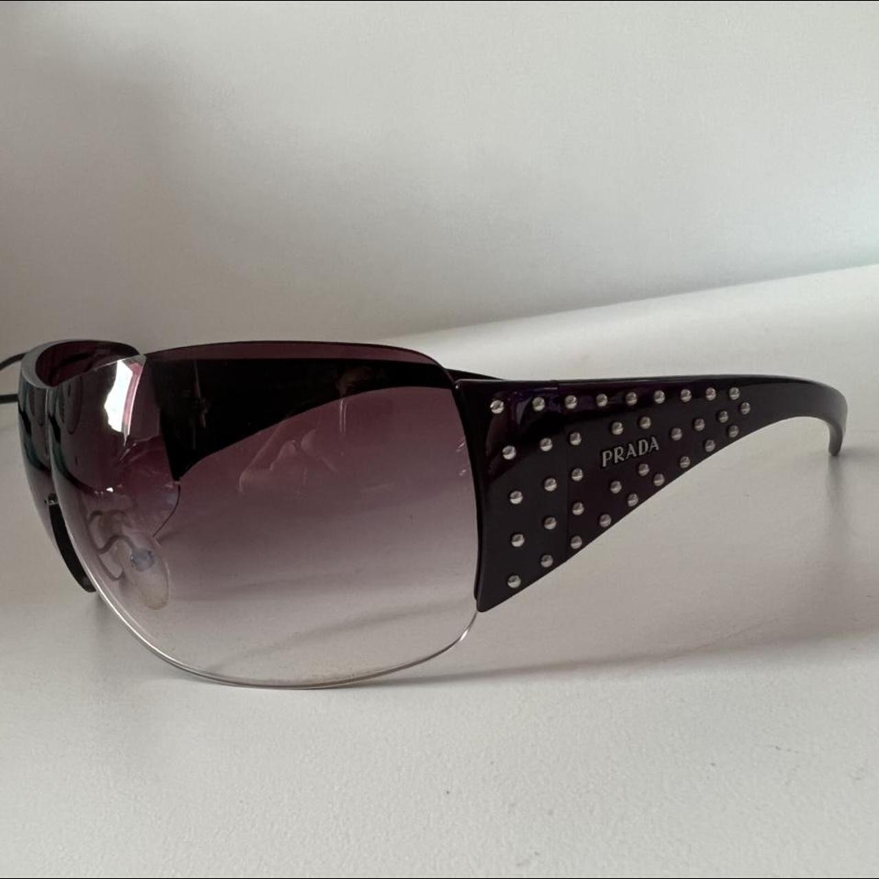 prada sunglasses purple frame
