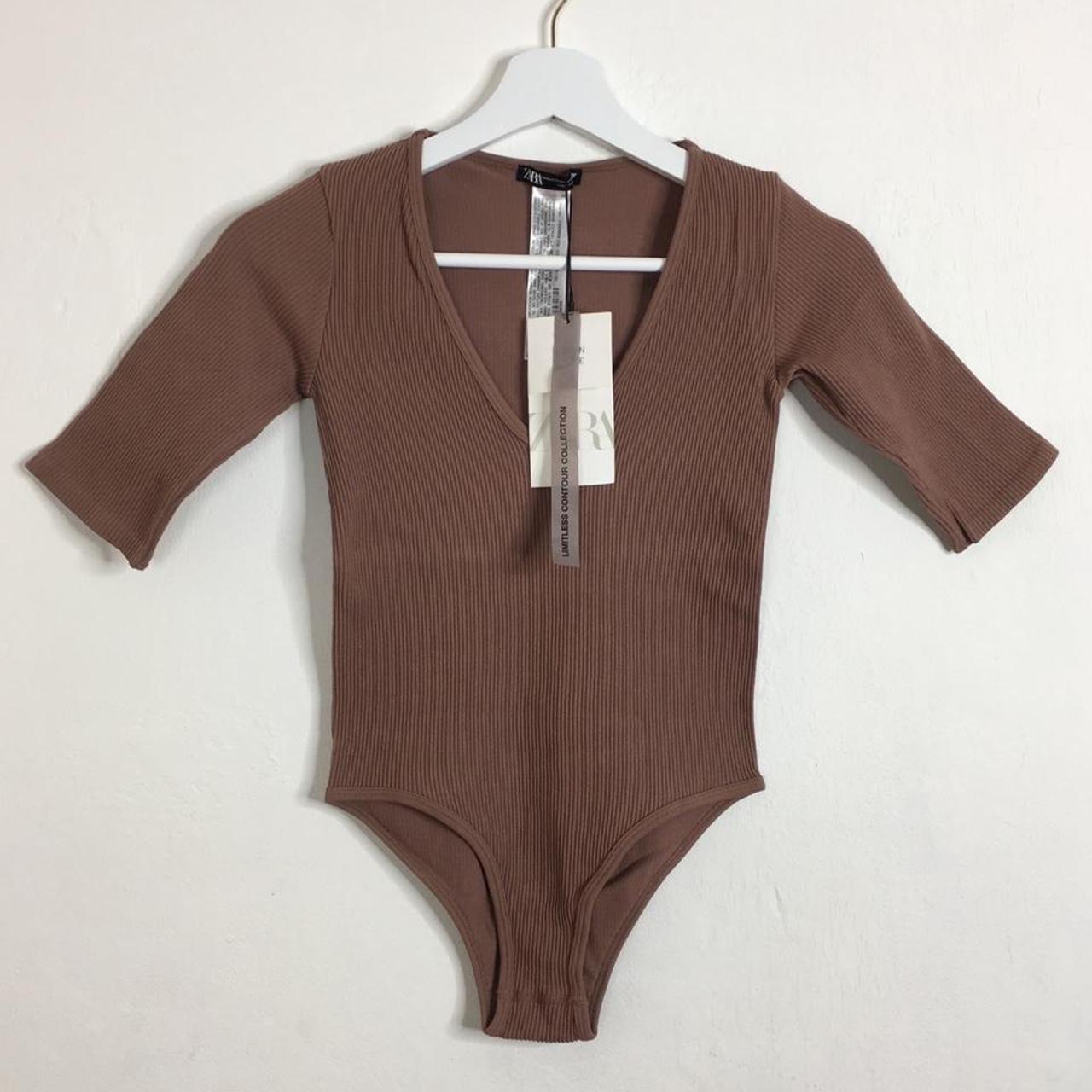 Zara limitless contour collection brown bodysuit - Depop