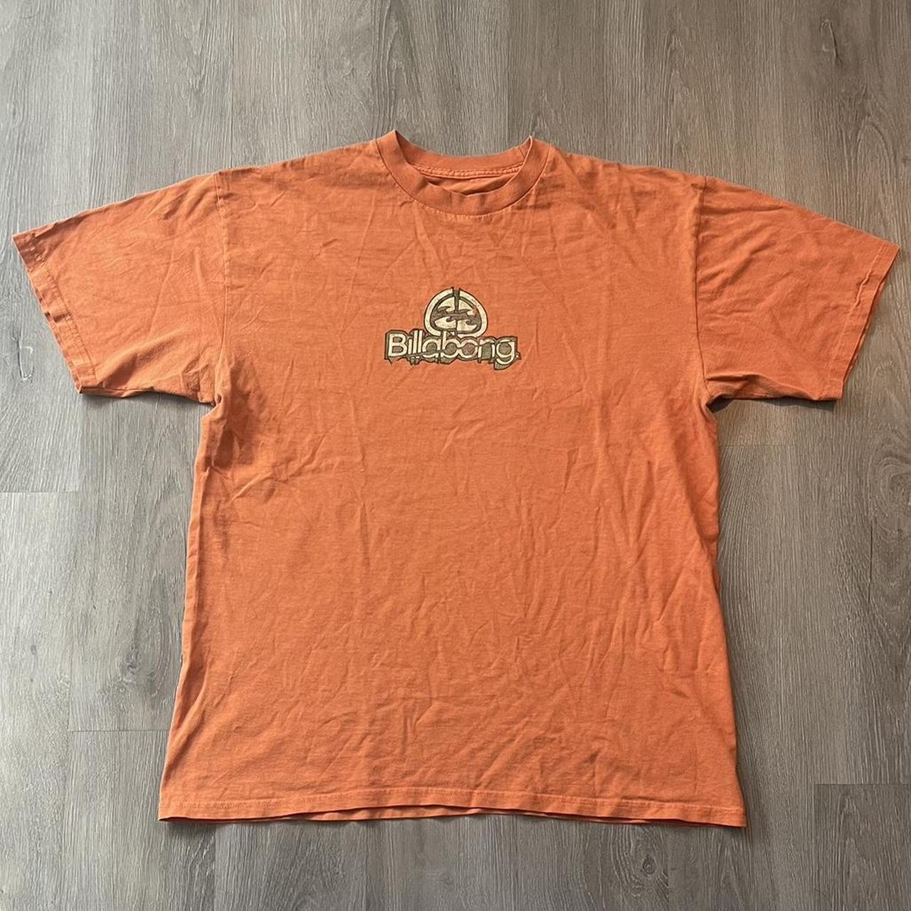 Vintage Y2K Billabong Surfwear Orange Shortsleeve... - Depop