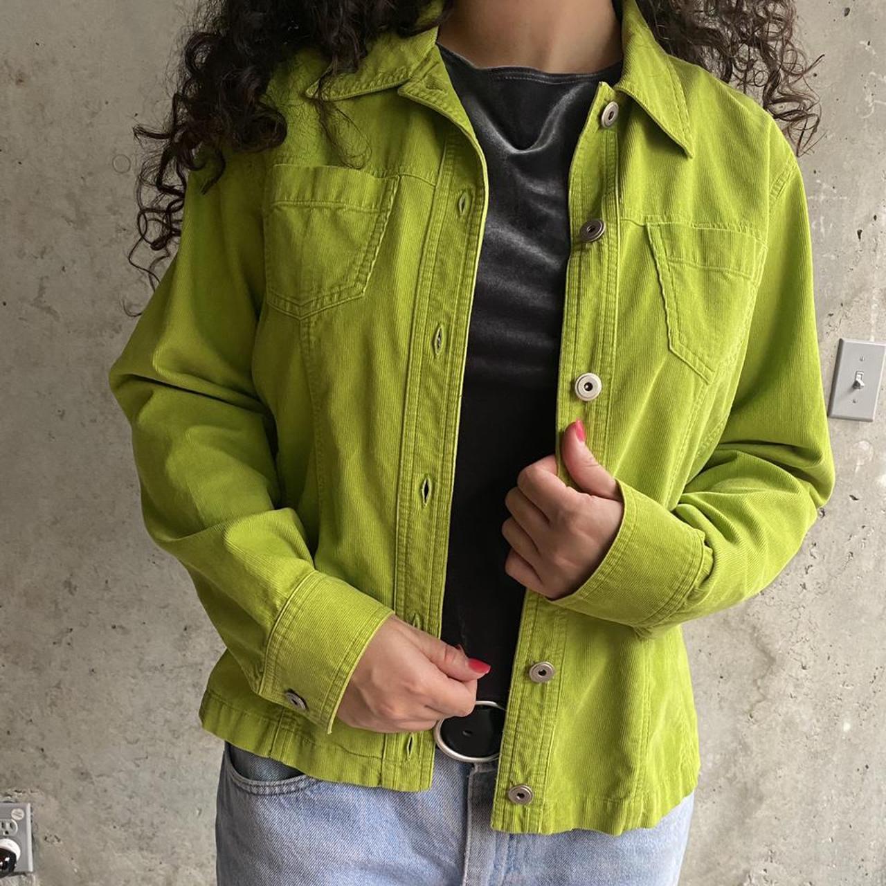 Lime green corduroy jacket sale