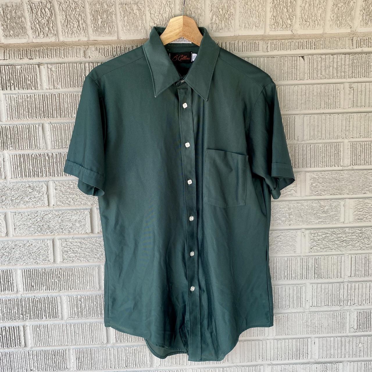 70’s B. Cellini men’s Nylon short sleeve shirt... - Depop