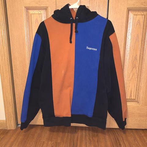 •Supreme Tri Color Hoodie FW18 •M #supreme... - Depop