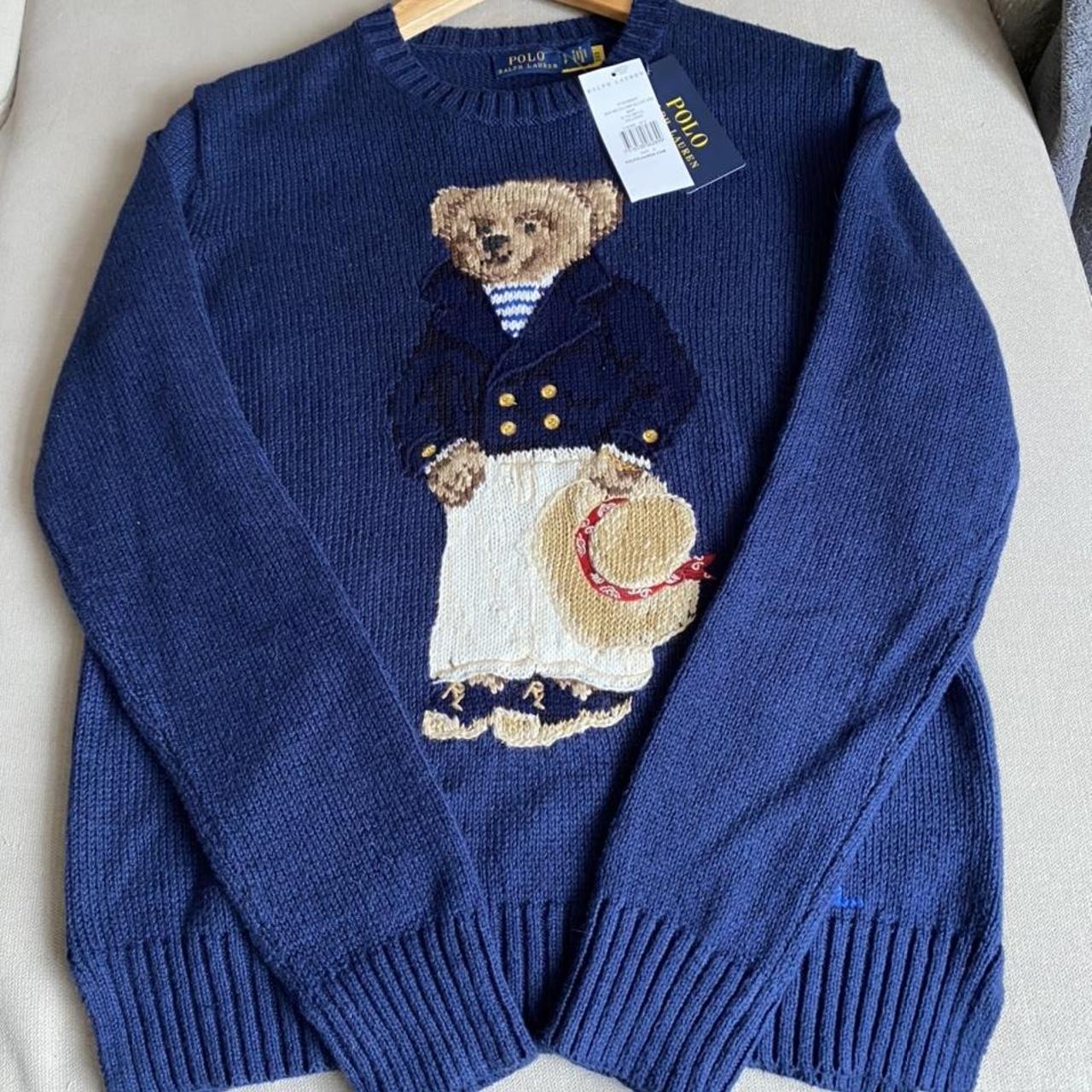 Polo Ralph Lauren Womens Bear Teddy Jumper Sweater... - Depop