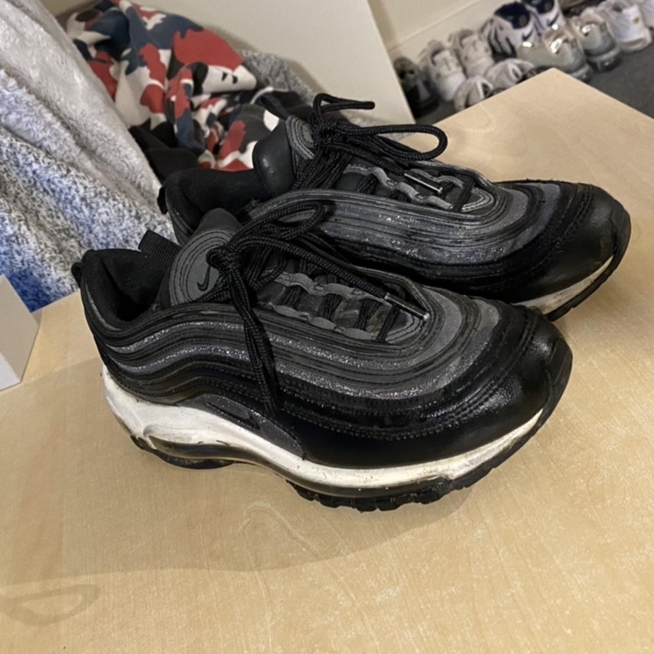 Nike Black Glitter 97s. Peng shoe and reflective Depop