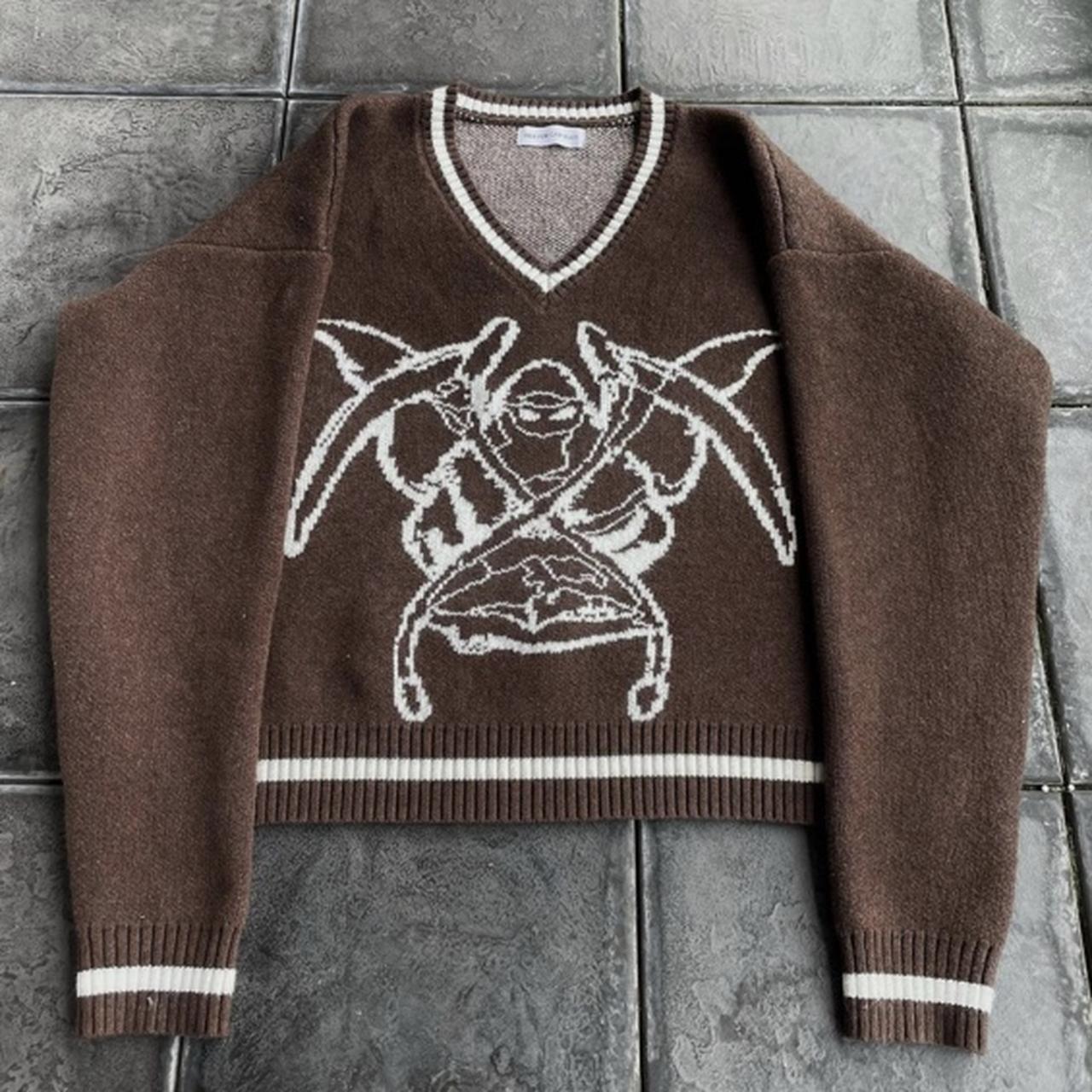 Heaven can wait brown reaper knit sweater , (ONE...