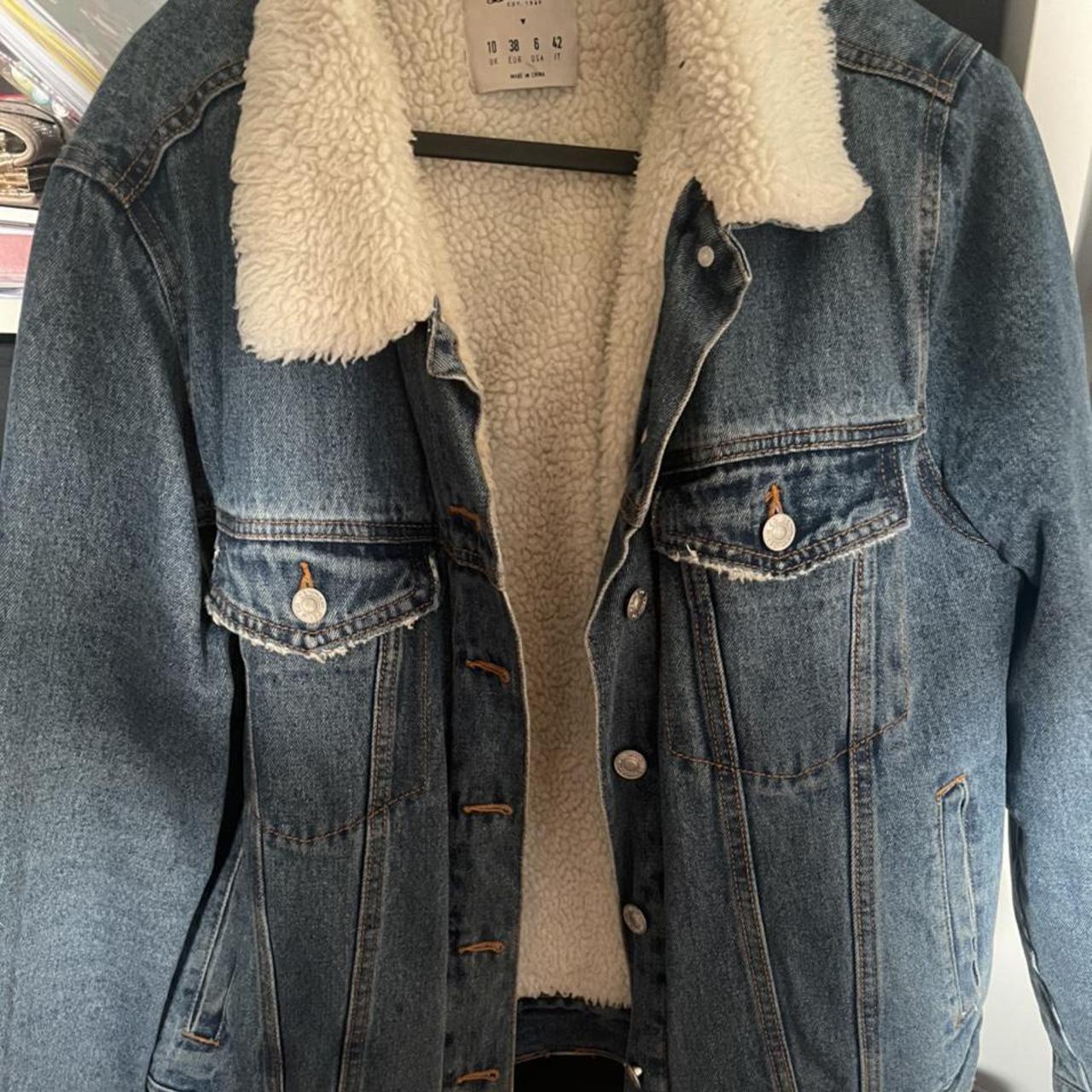 Primark Women's Navy and Cream Jacket | Depop