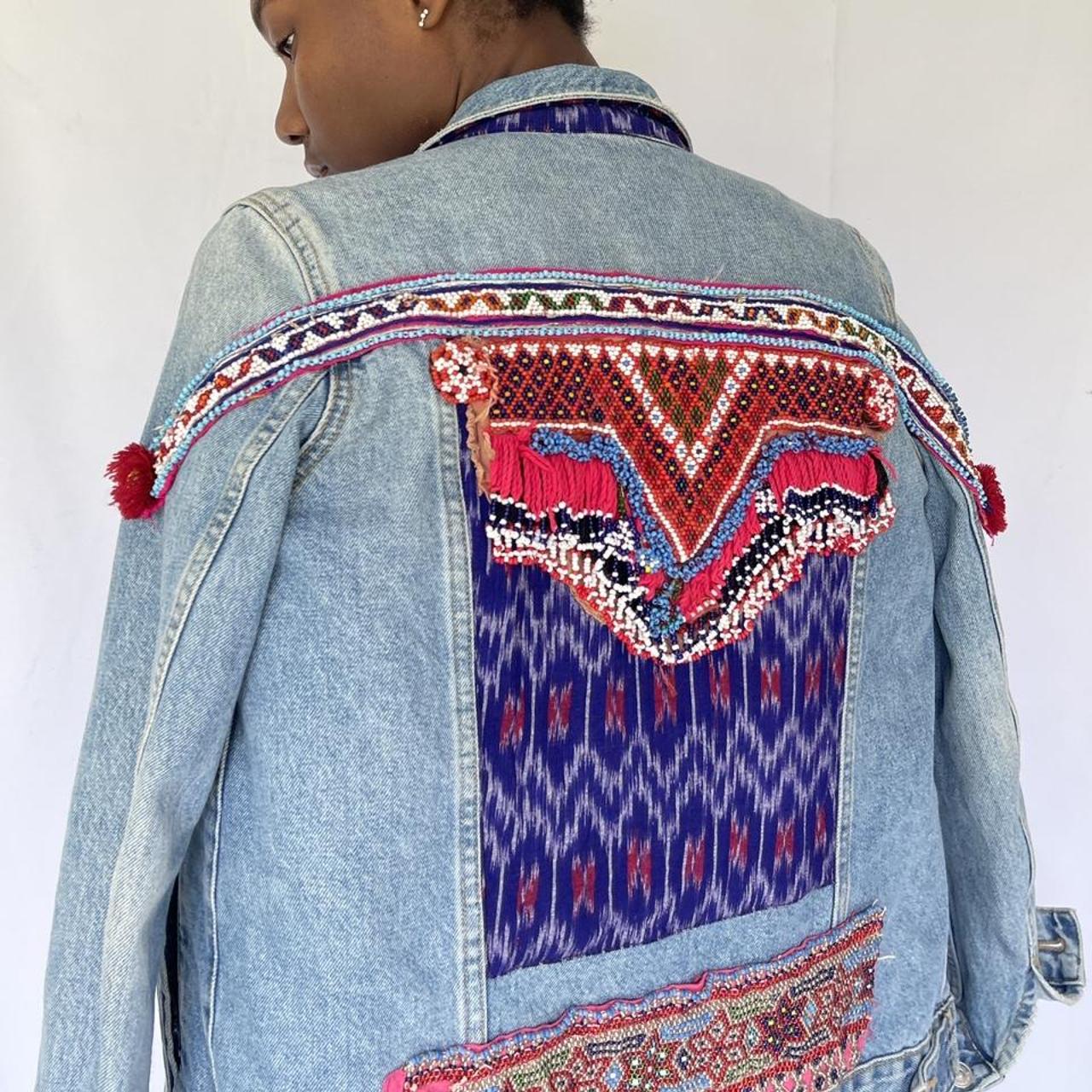Native American inspired jean jacket. 100% cotton.... - Depop