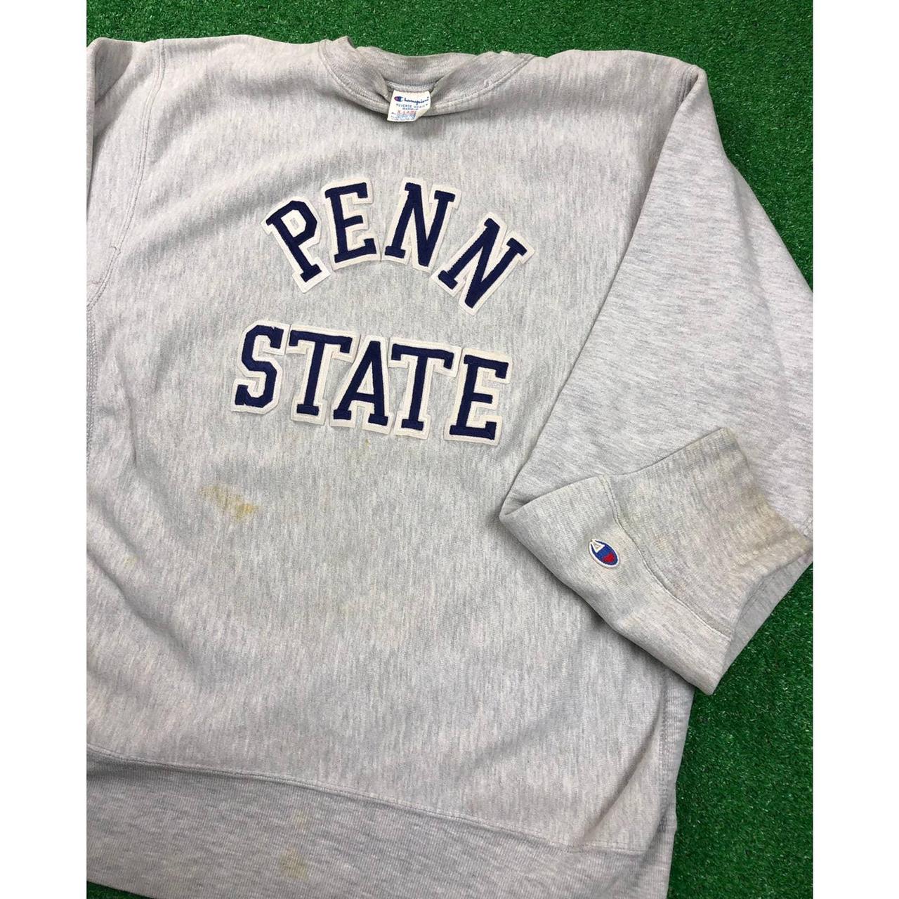 Vintage 80s Champion x Penn State Reverse Weave Warm... - Depop