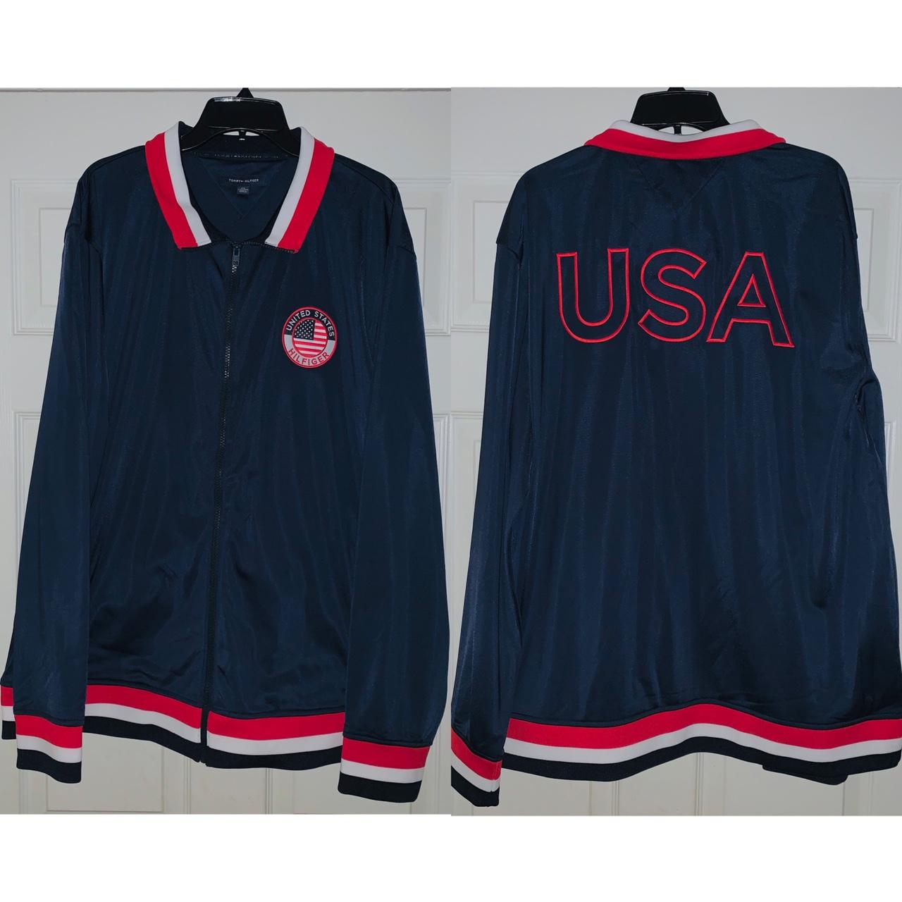 Tommy Hilfiger USA Track Jacket Size 2XL Like New... - Depop