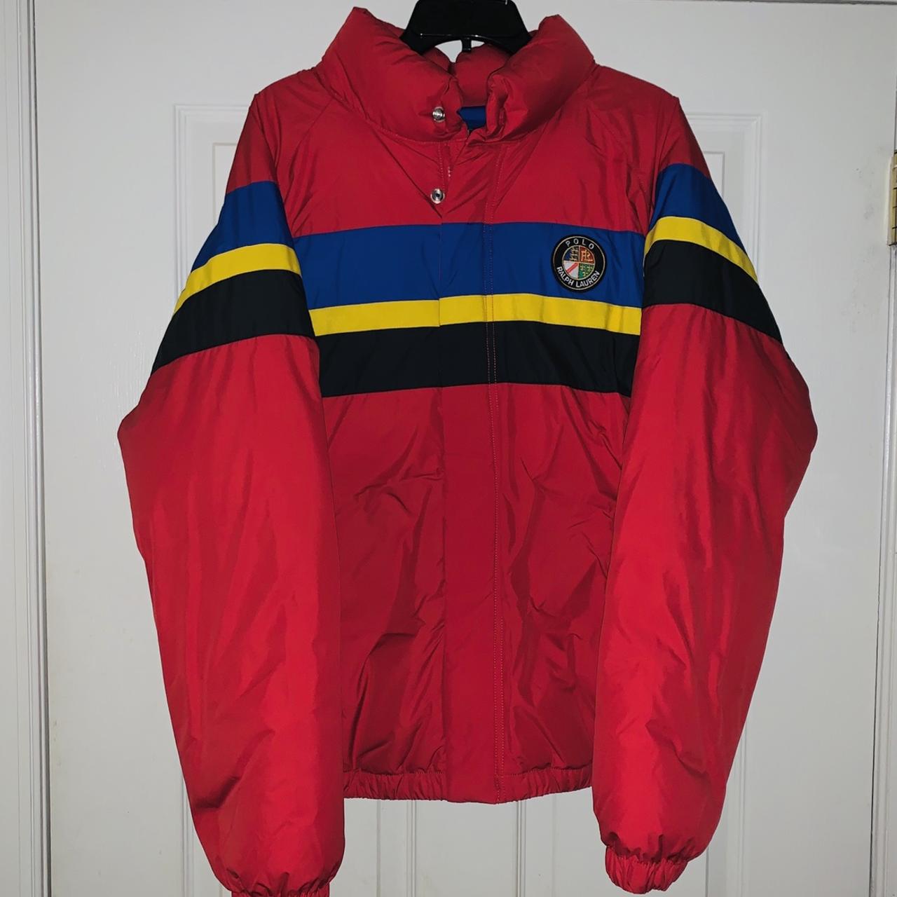 Polo Ralph Lauren Men's Red and Blue Jacket | Depop