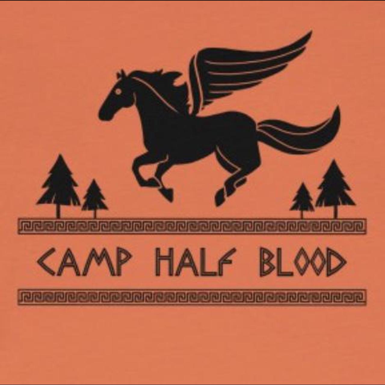 Shop4Ever Women's Camp Half Blood Graphic T-Shirt XX-Large Orange