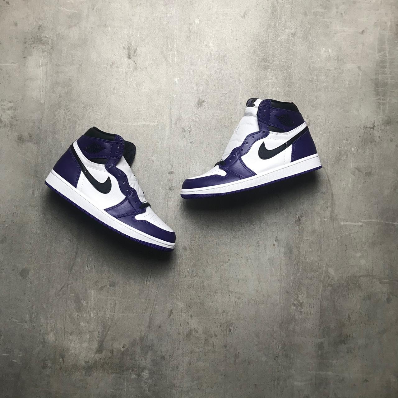død længst trone Nike Jordan 1 Retro High Court Purple White Size US... - Depop