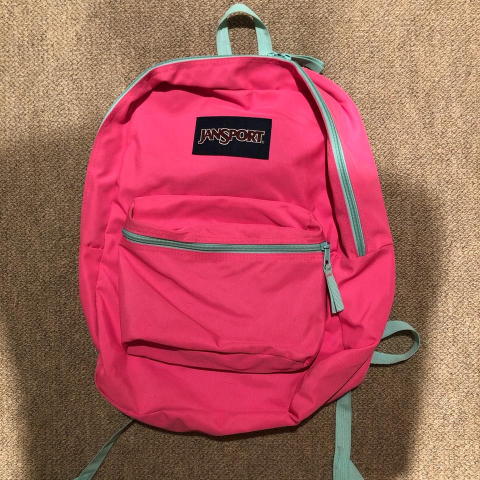 Jansport neon pink backpack Price negotiable Depop