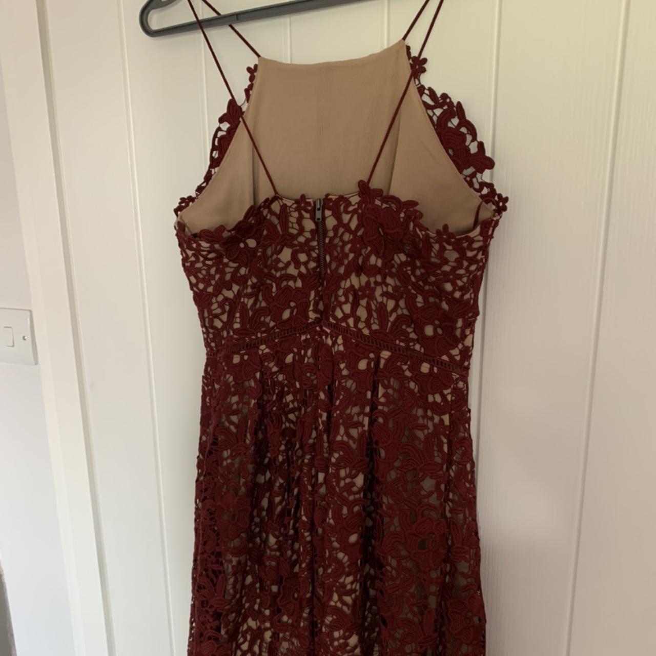 Warehouse maroon hot sale dress